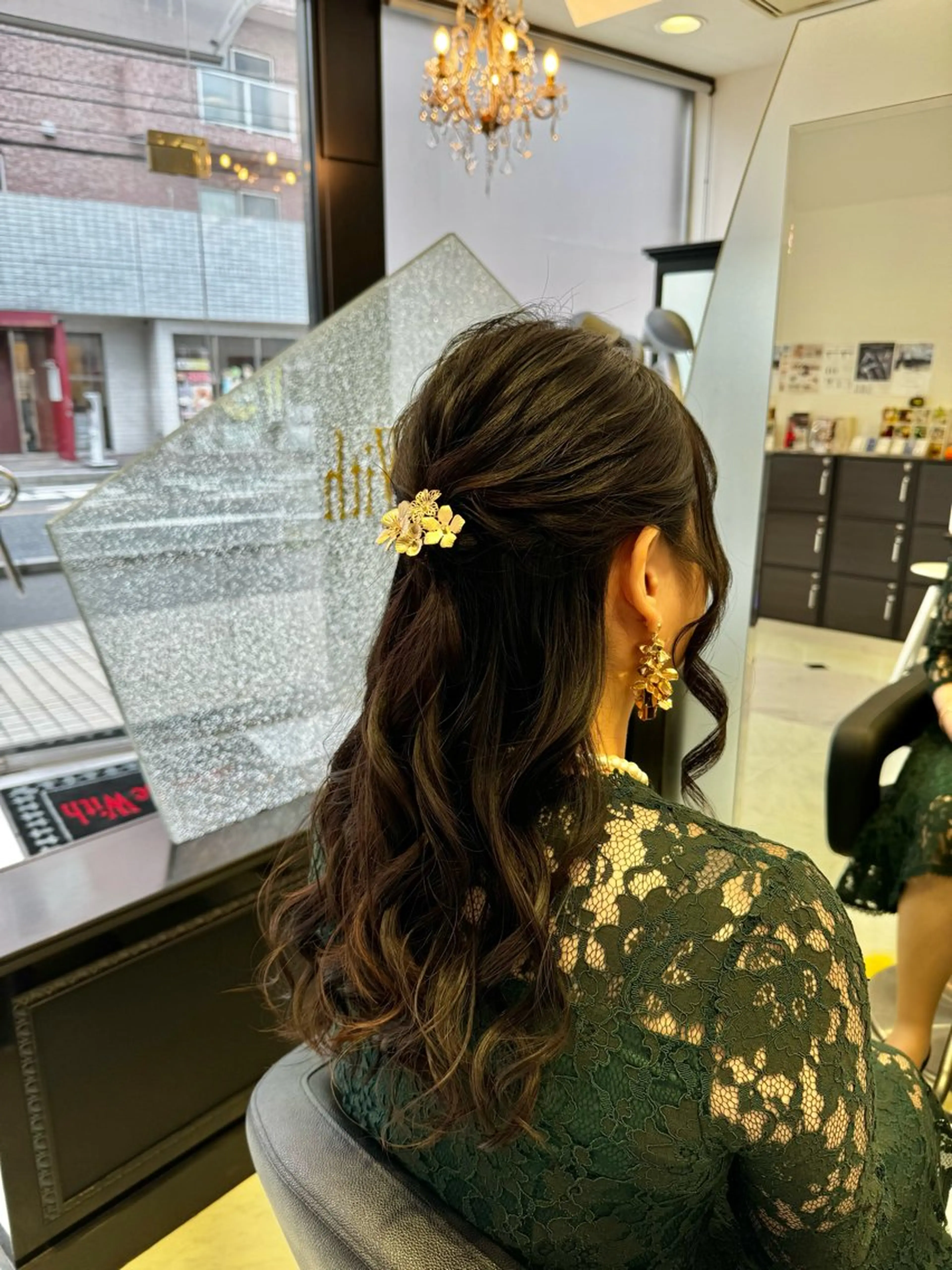 セミロング ヘアアレンジ ハーフアップ ヘアセット MURATA KOHEIのヘアスタイル