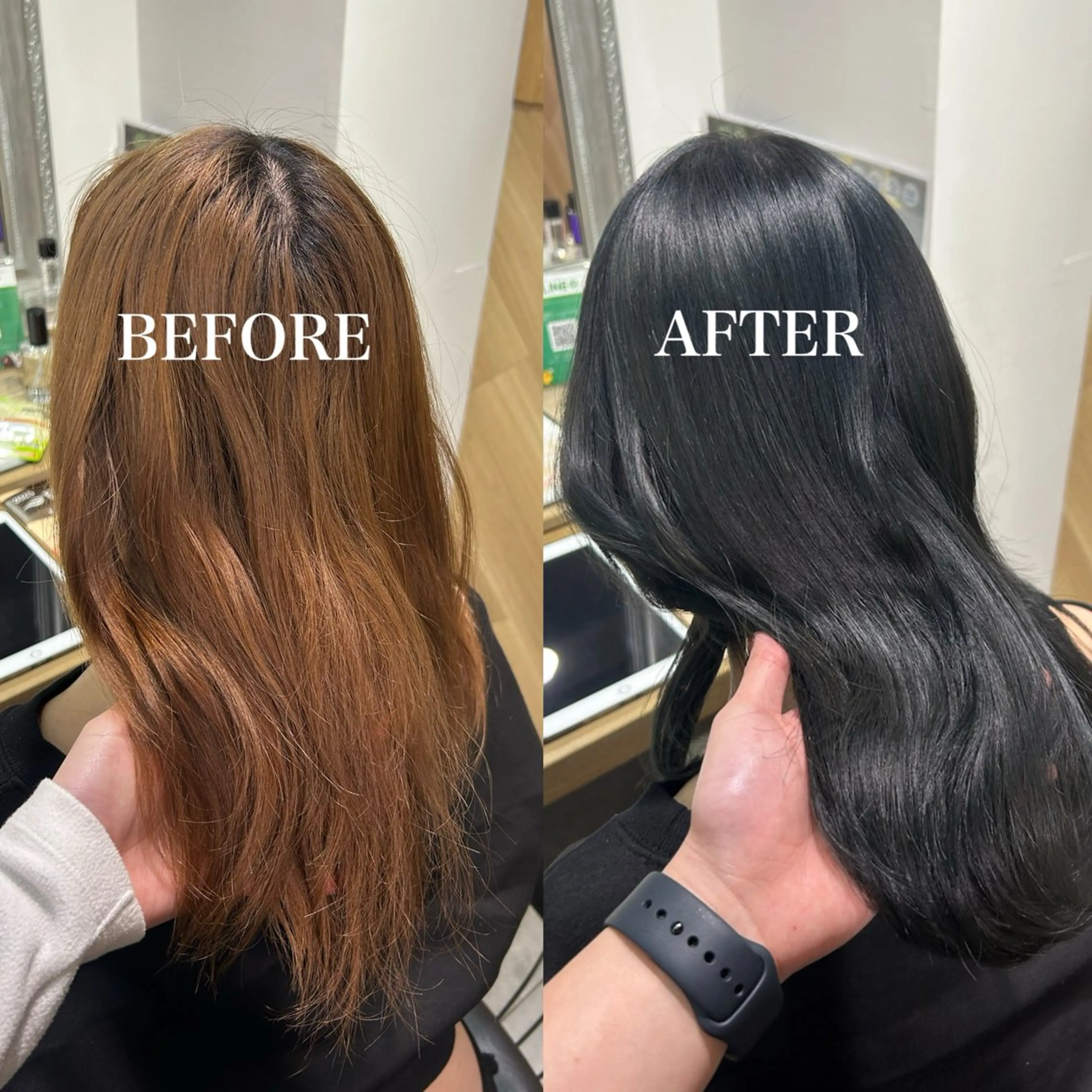 ロング ヘアカラー トリートメント 小林 誉佳のヘアスタイル