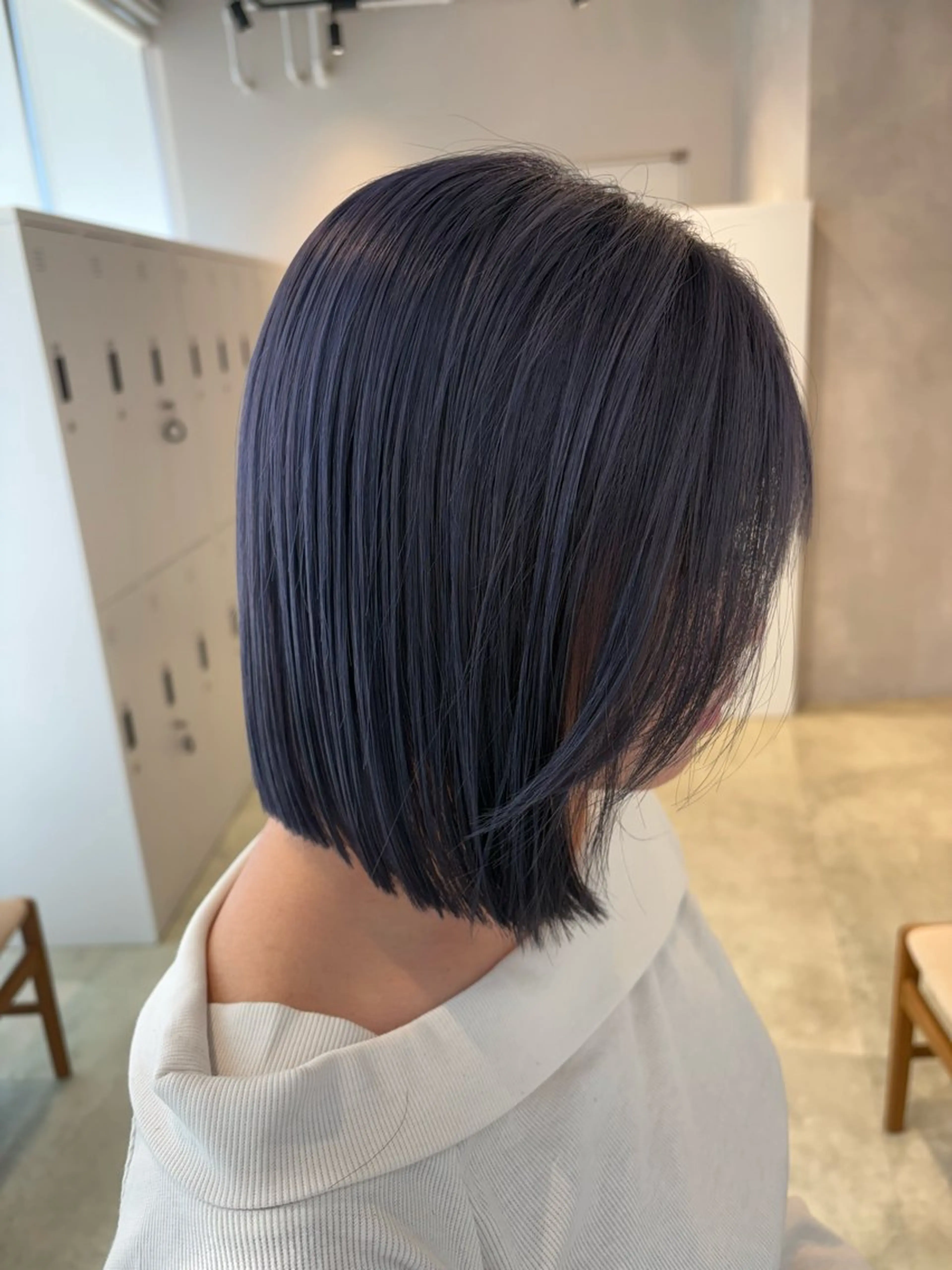 ミディアム ボブ 韓国風ヘア カット ヘアカラー 渋谷ハイトーン/ デザインカラー阿部のヘアスタイル