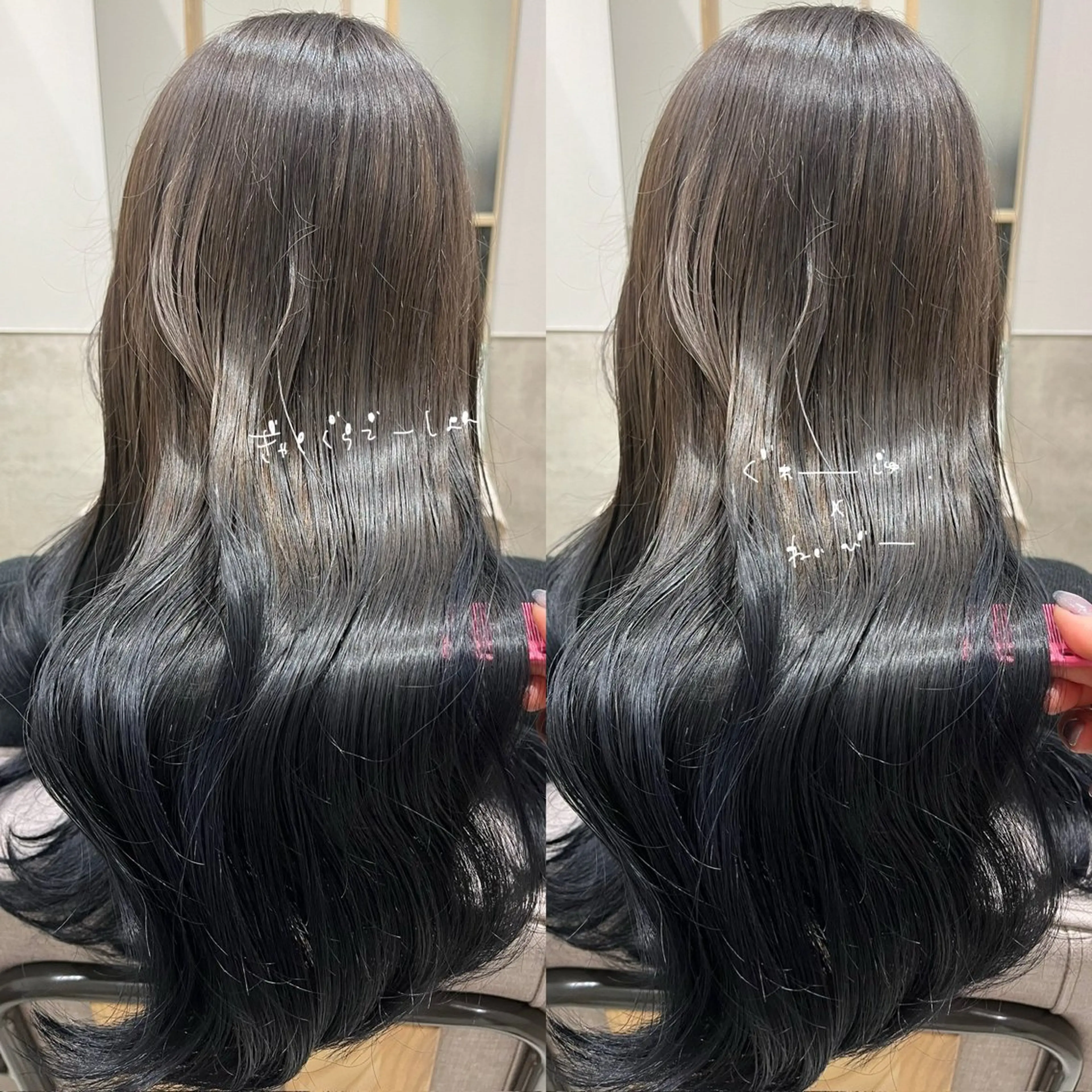 ロング カラー カット ヘアカラー GO TODAY SHAiRE SALON　名古屋パルコ店所属・しみず さきのマツエク・マツパデザイン