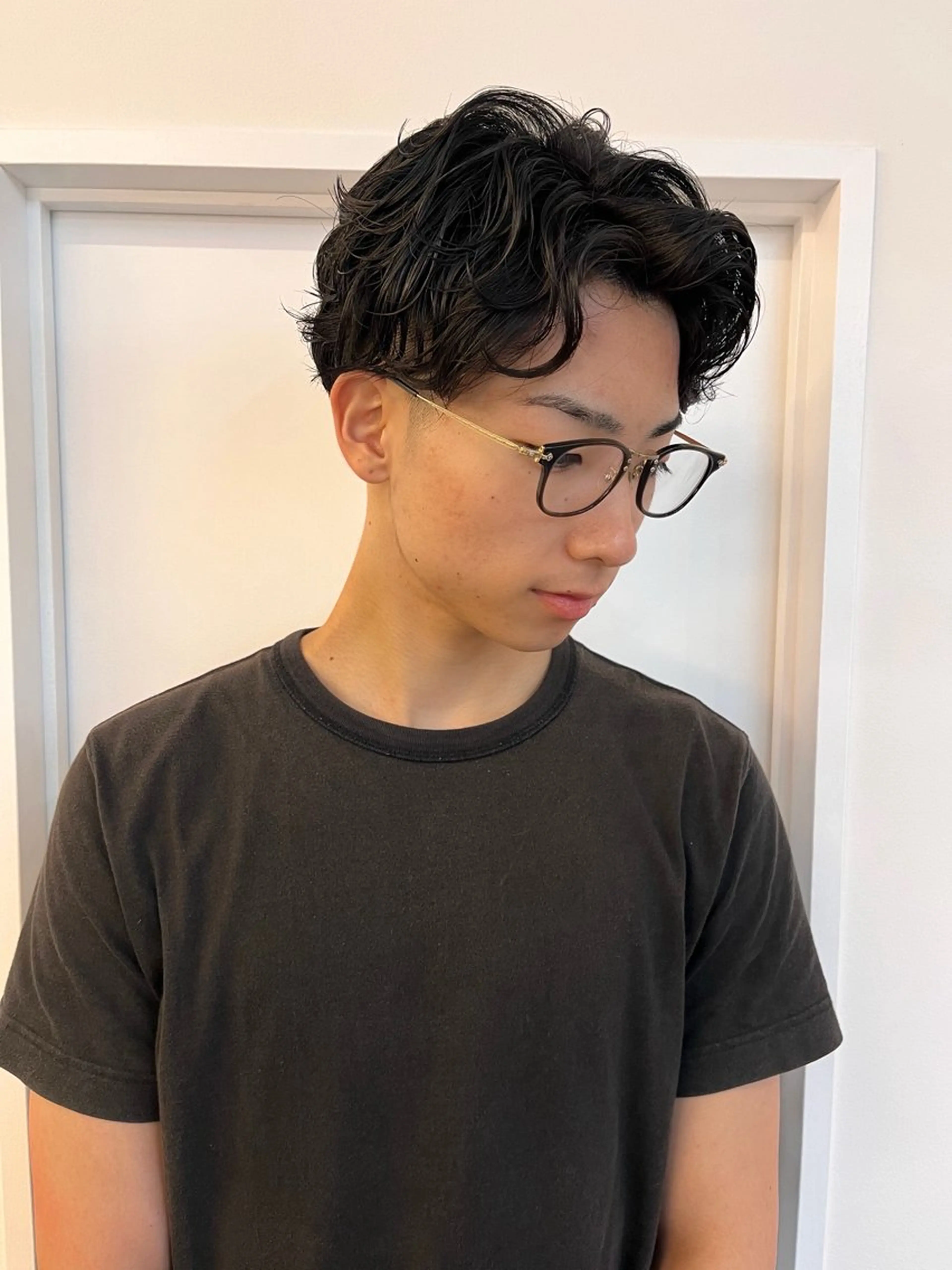 パーマ メンズ パーマ レイヤーカット/韓国 ヘア/ honokaのヘアスタイル