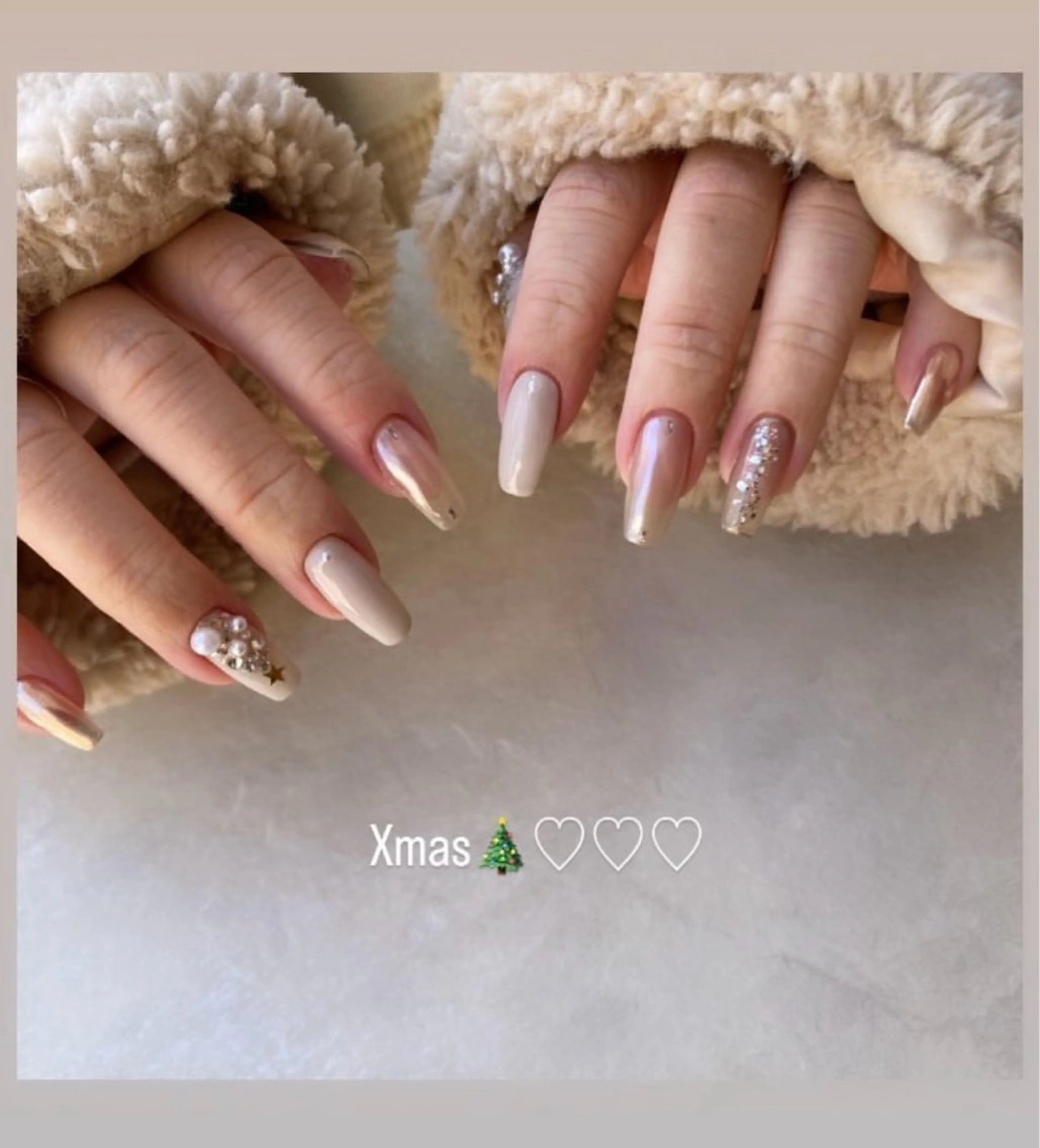 ネイル 冬ネイル クリスマス 【Libre】 -ﾘﾌﾞﾚﾈｲﾙ-のネイルデザイン