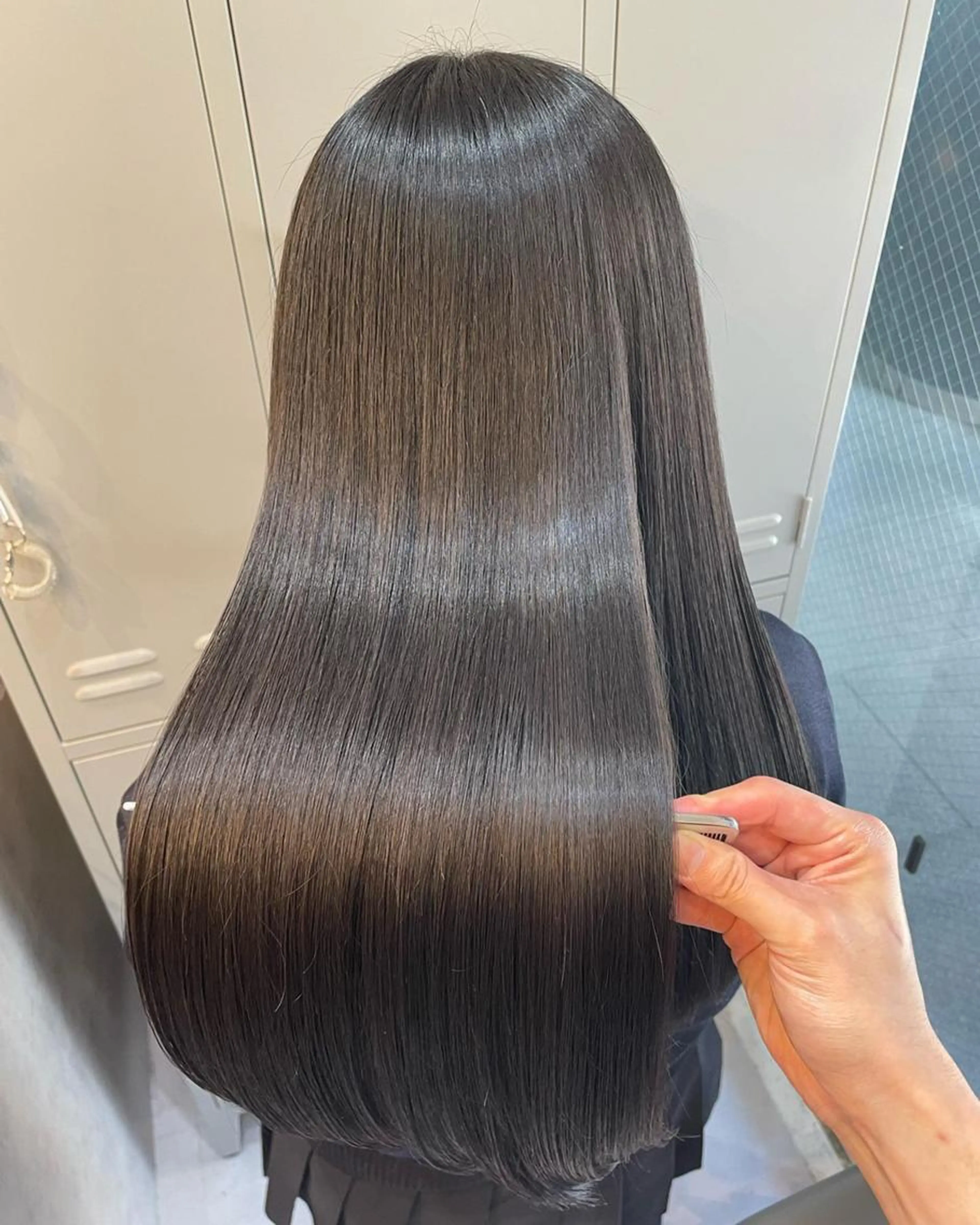 【平日1名限定】カット+✨髪質改善✨メテオカラー¥9900 #髪質改善#髪質改善カラー#レイヤーカット#前髪#白髪ぼかしの写真