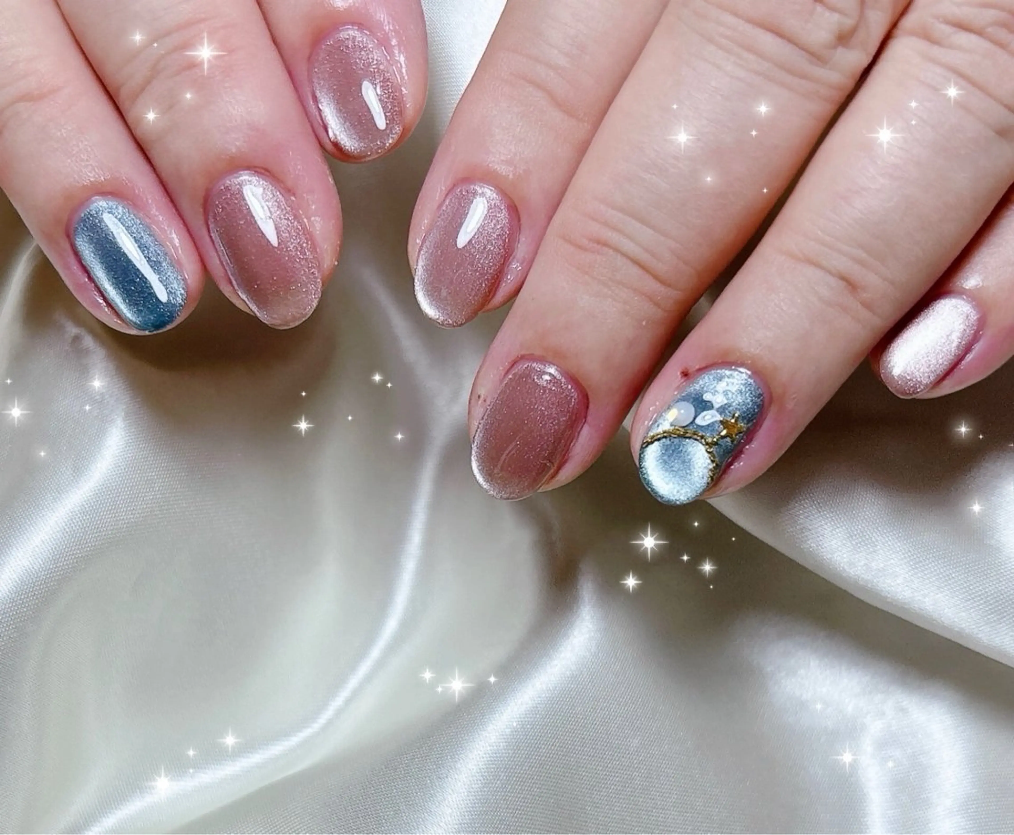 ネイル マグネットネイル ハンドネイル FLARE NAIL フレアネイルのネイルデザイン