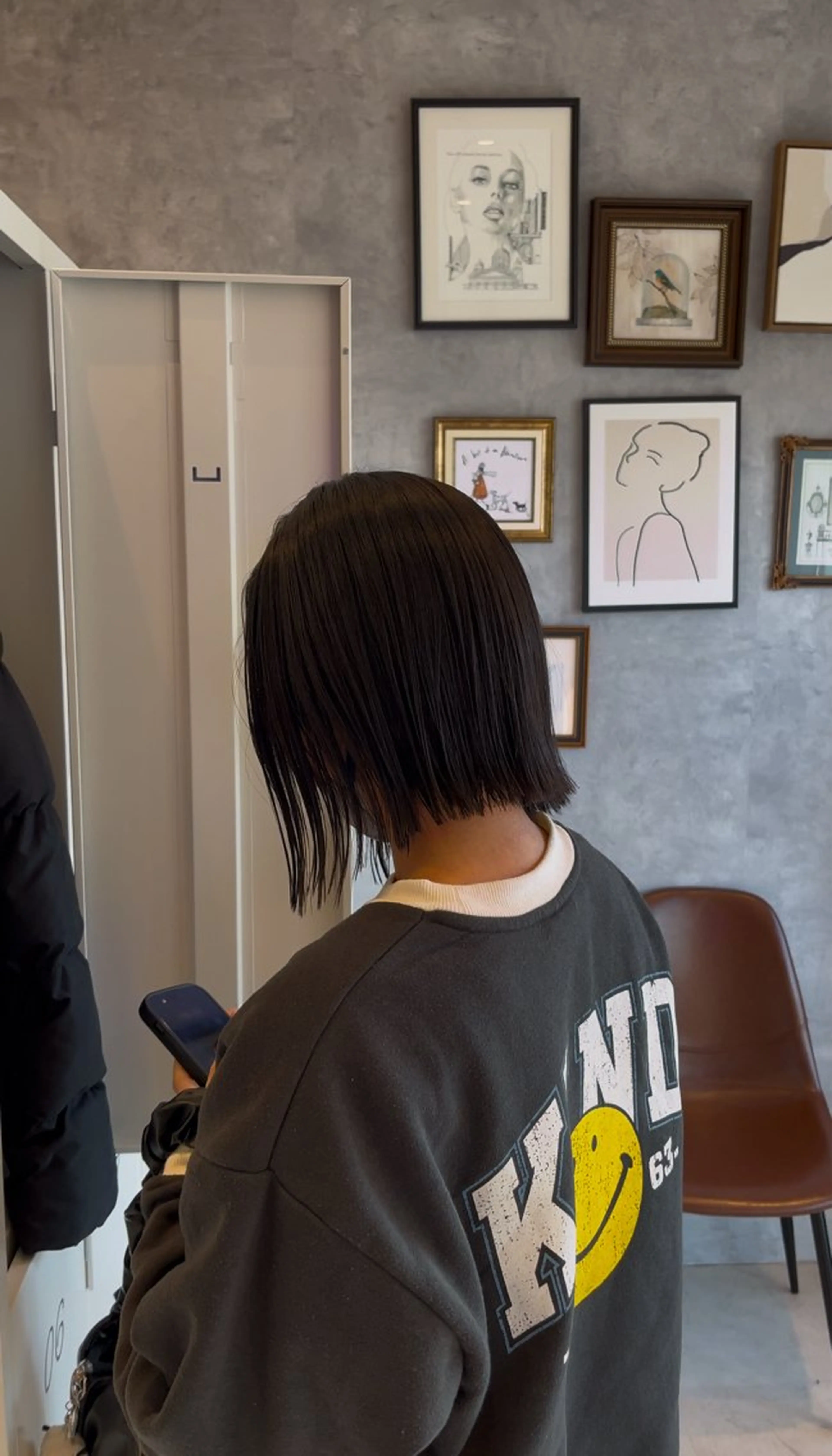 ショート 切りっぱなしボブ 前下がりボブ ショートボブ ボブレイヤー ボブ カット トリートメント nagi所属・横田直也／韓国風 レイヤーカット／千種のヘアスタイル