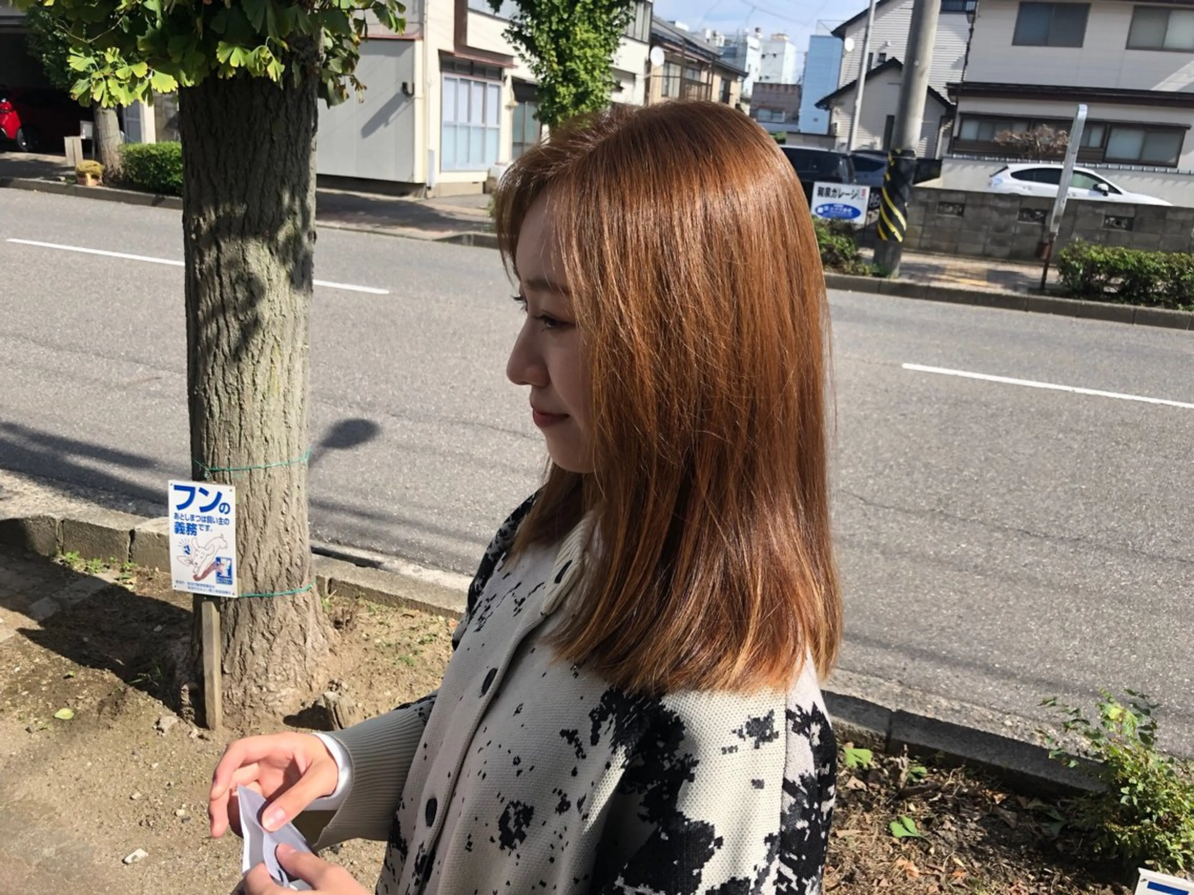 ロング カラー ブリーチ ブリーチなしカラー カット ヘアカラー トリートメント 吉田 俊輔のヘアスタイル