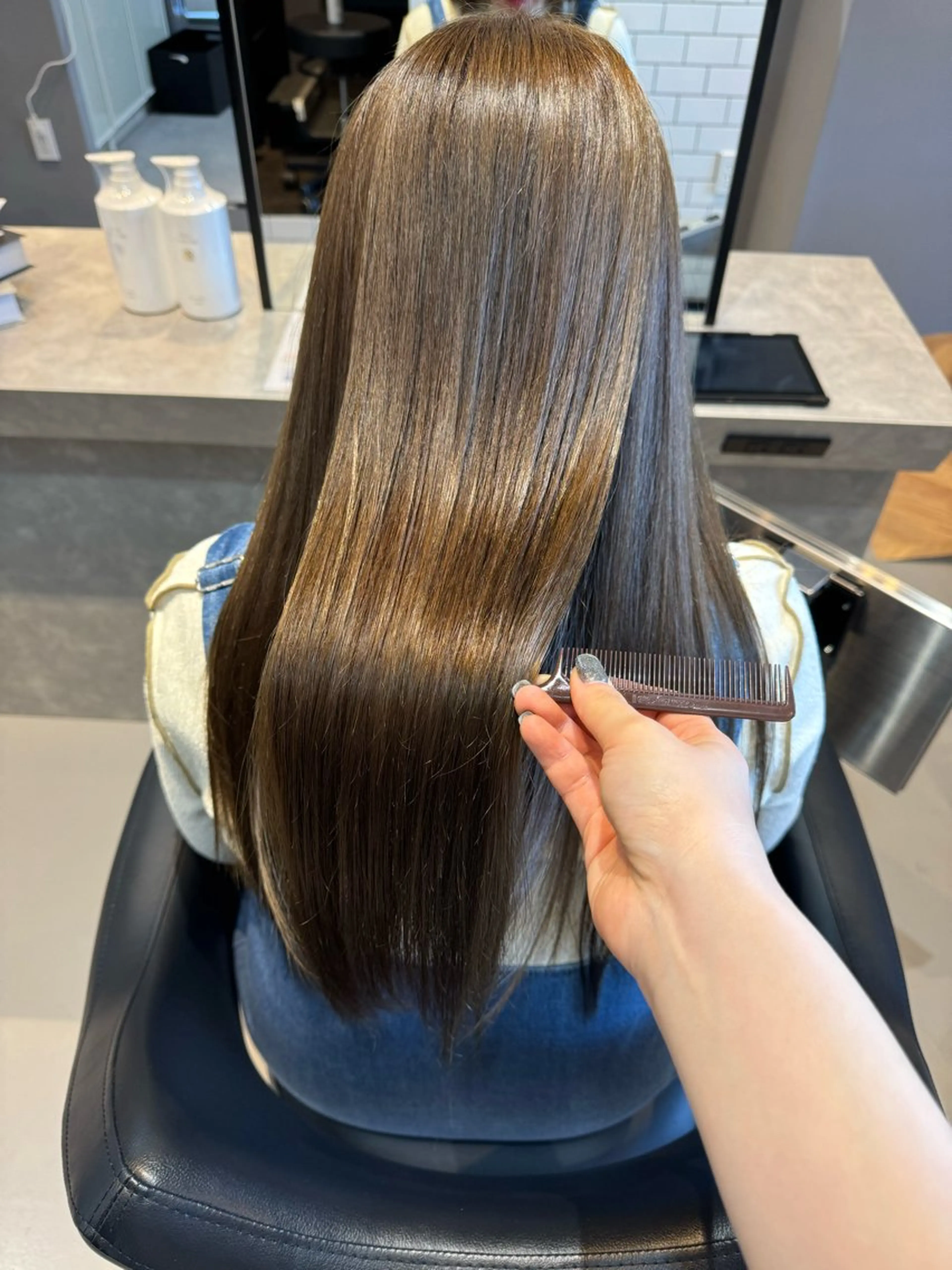 ロング カラー ベージュカラー ブリーチ ブリーチなしカラー 髪質改善 ヘアカラー トリートメント 髪質改善×艶カラー Haruのヘアスタイル