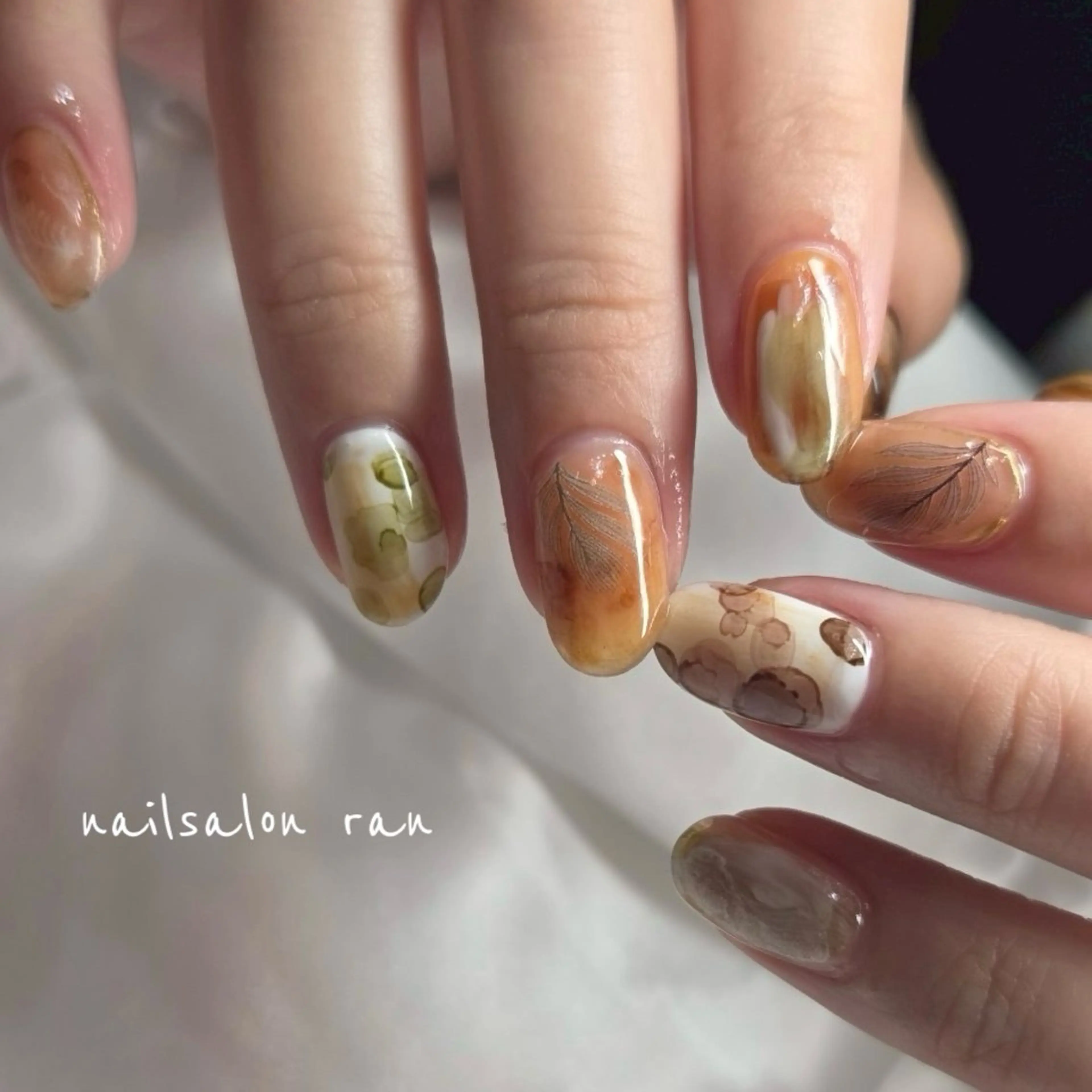 ネイル ニュアンスネイル ハンドネイル ハンドケア nailsalon ranのネイルデザイン