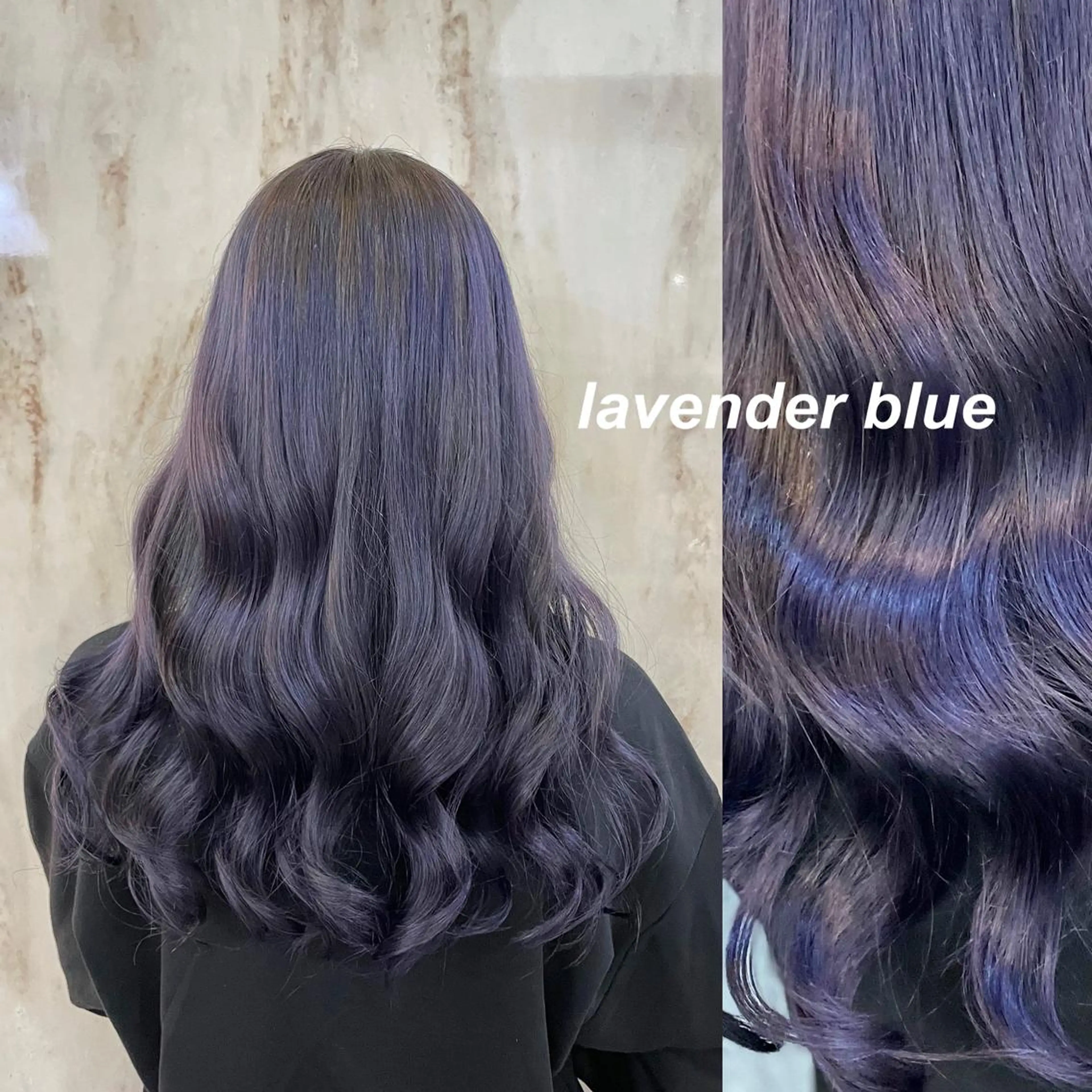 カラー ブリーチ ブルーカラー ラベンダーカラー なつき/派手髪カラー /艶髪カラーのヘアスタイル