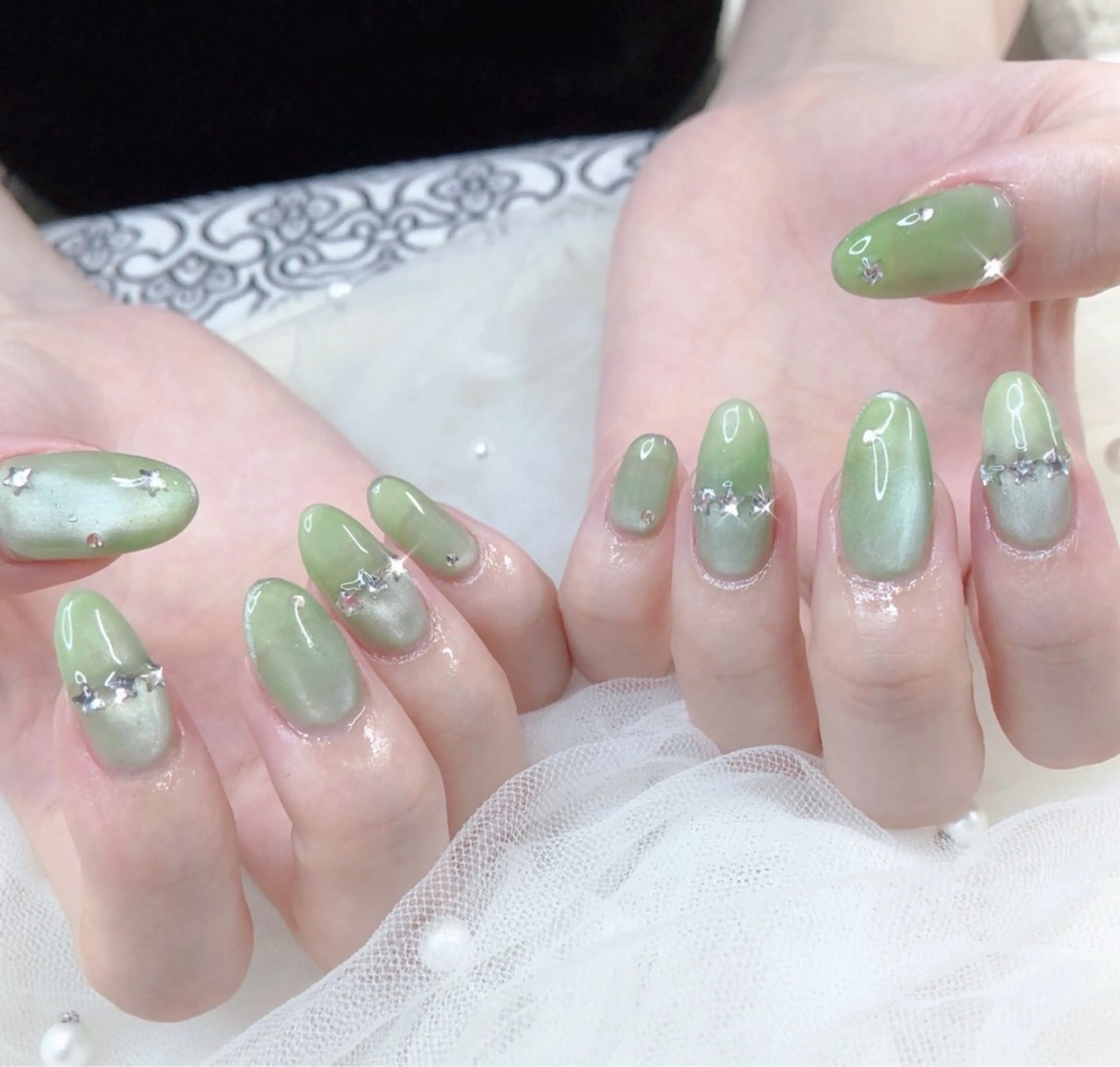 ネイル べっ甲ネイル フットネイル ゴールド マグネットネイル ミラーネイル 大門浜松町 ネイルのネイルデザイン