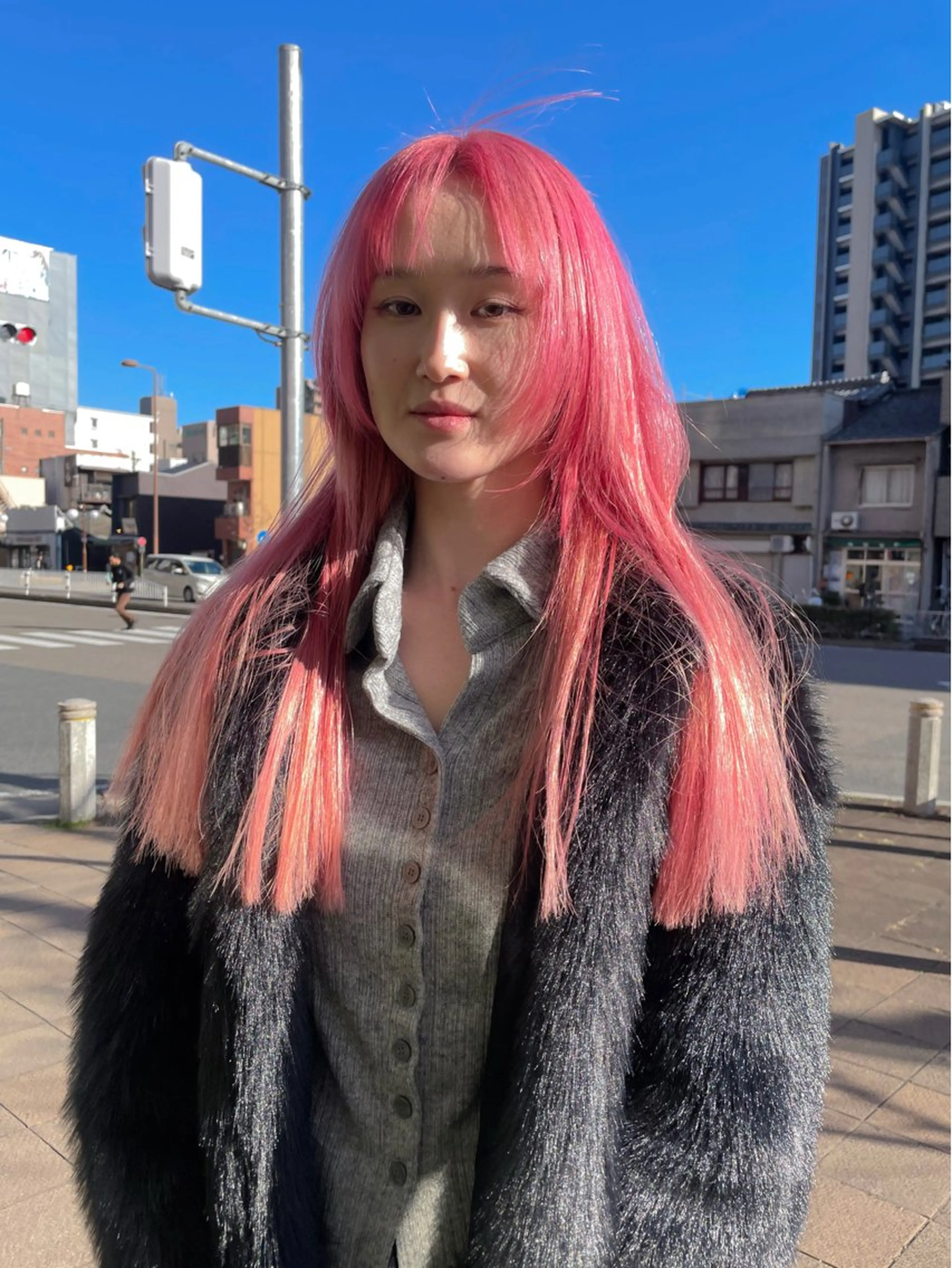 ロング カラー パーマ/レイヤー 岩山丈一郎のヘアスタイル