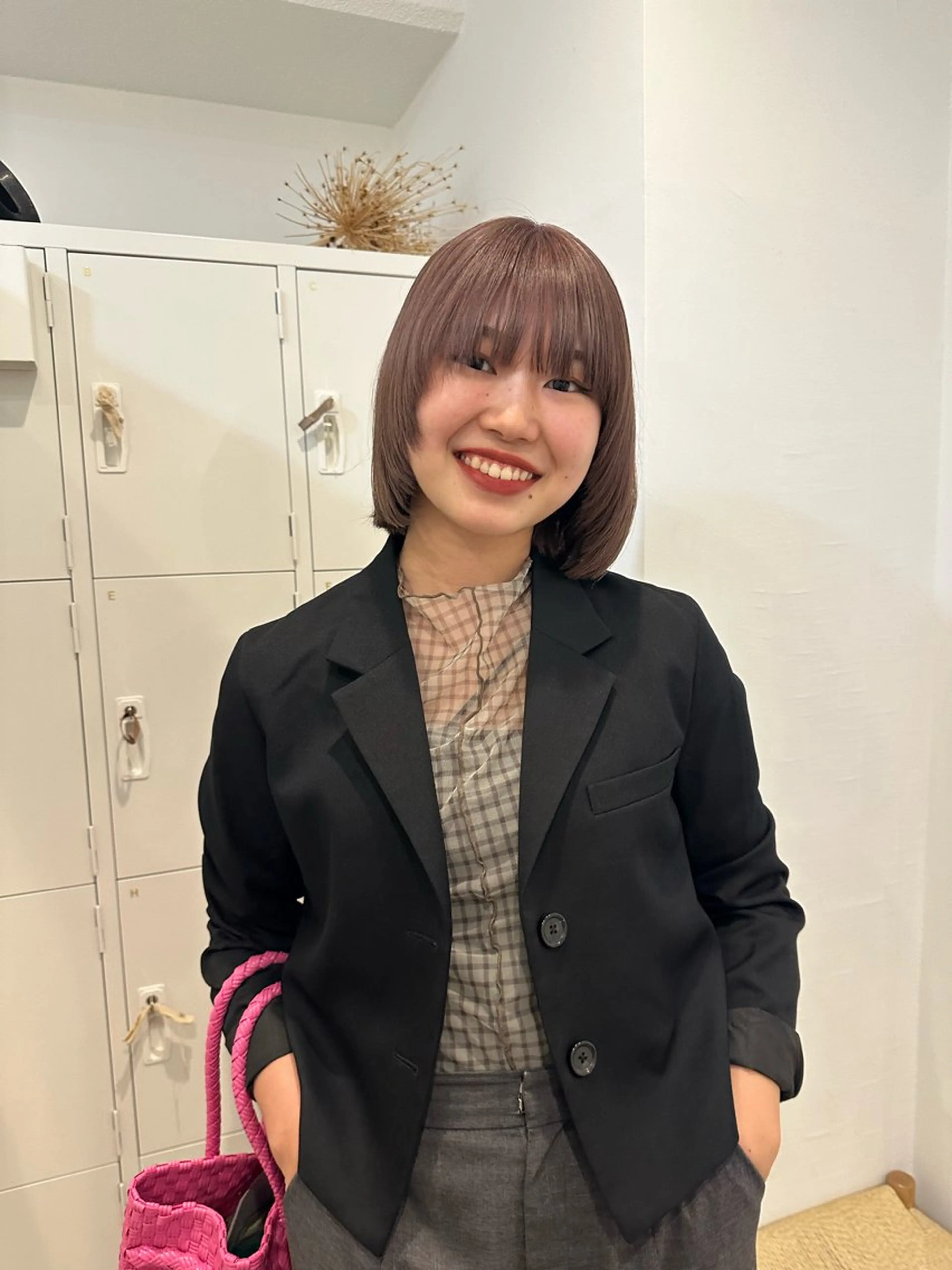 ミディアム カラー ブリーチ ヘアカラー トリートメント 梅田/柔らかカラー/ オオハシ リナコのヘアスタイル