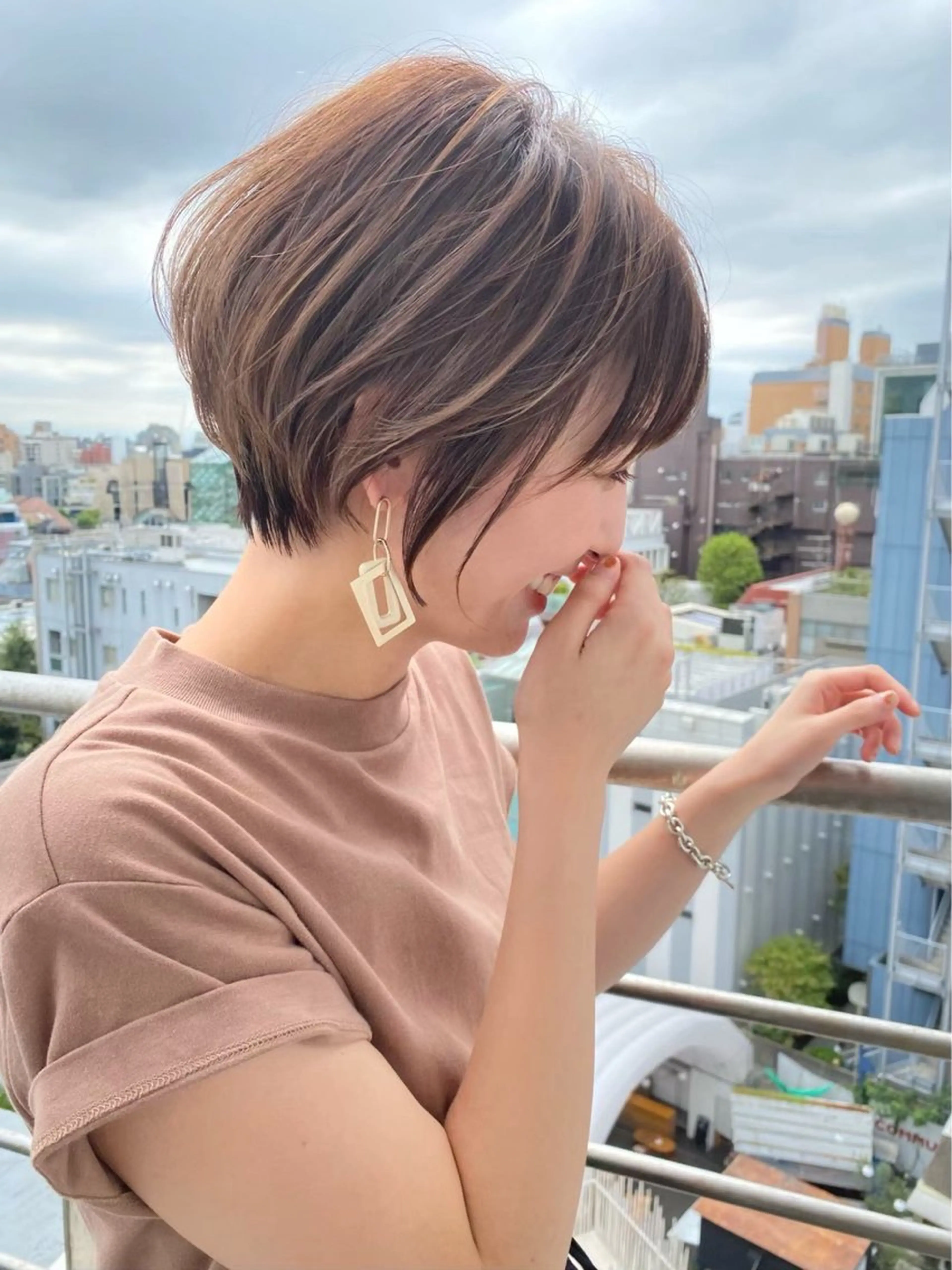 ショート くびれヘア 顔周りカット ハッシュカット 髪質改善 韓国風ヘア ヘアカラー トリートメント 博多ショート 🌱松井　傑のヘアスタイル