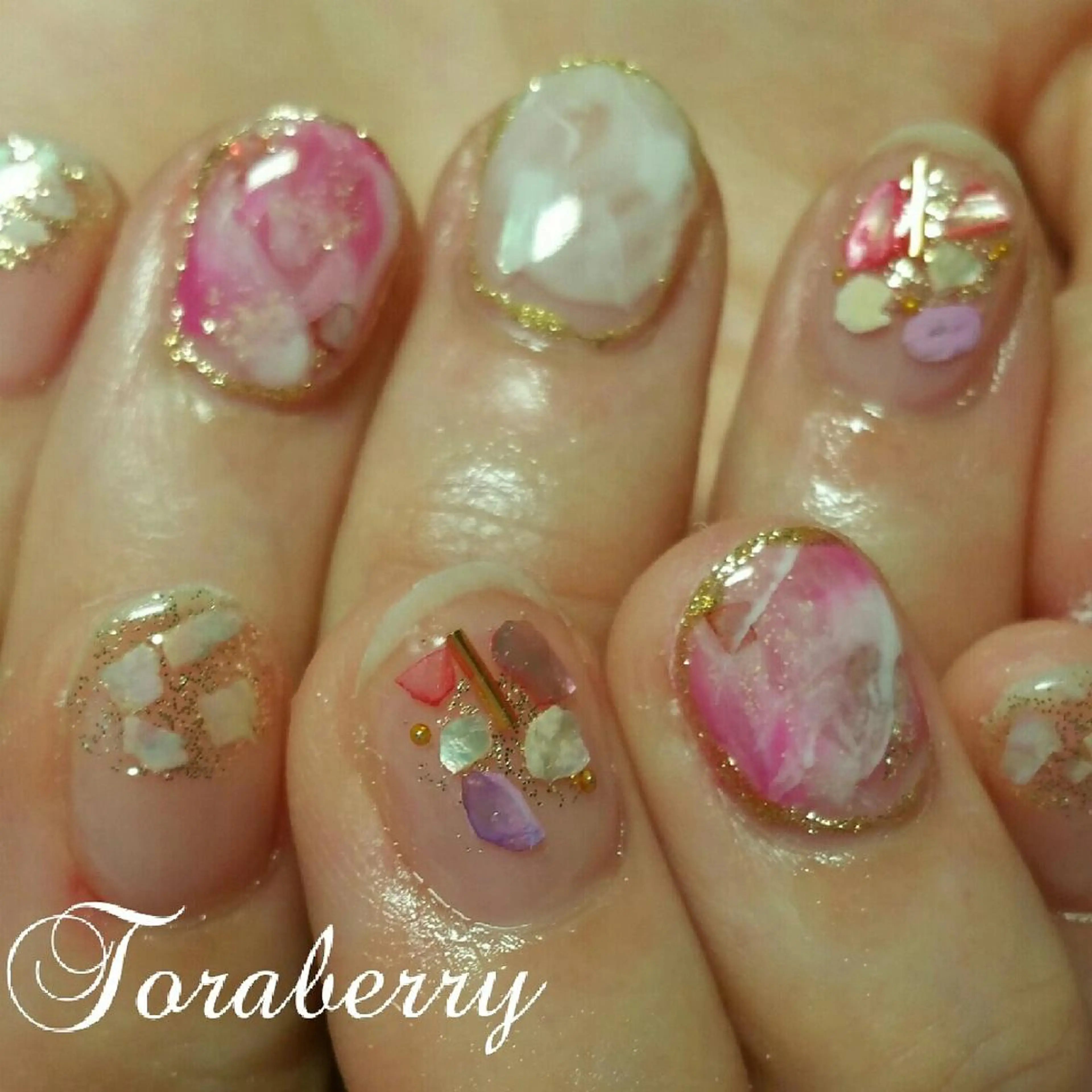 ネイル 大理石ネイル(マーブル) ハンドネイル ネイリスト なつみのネイルデザイン