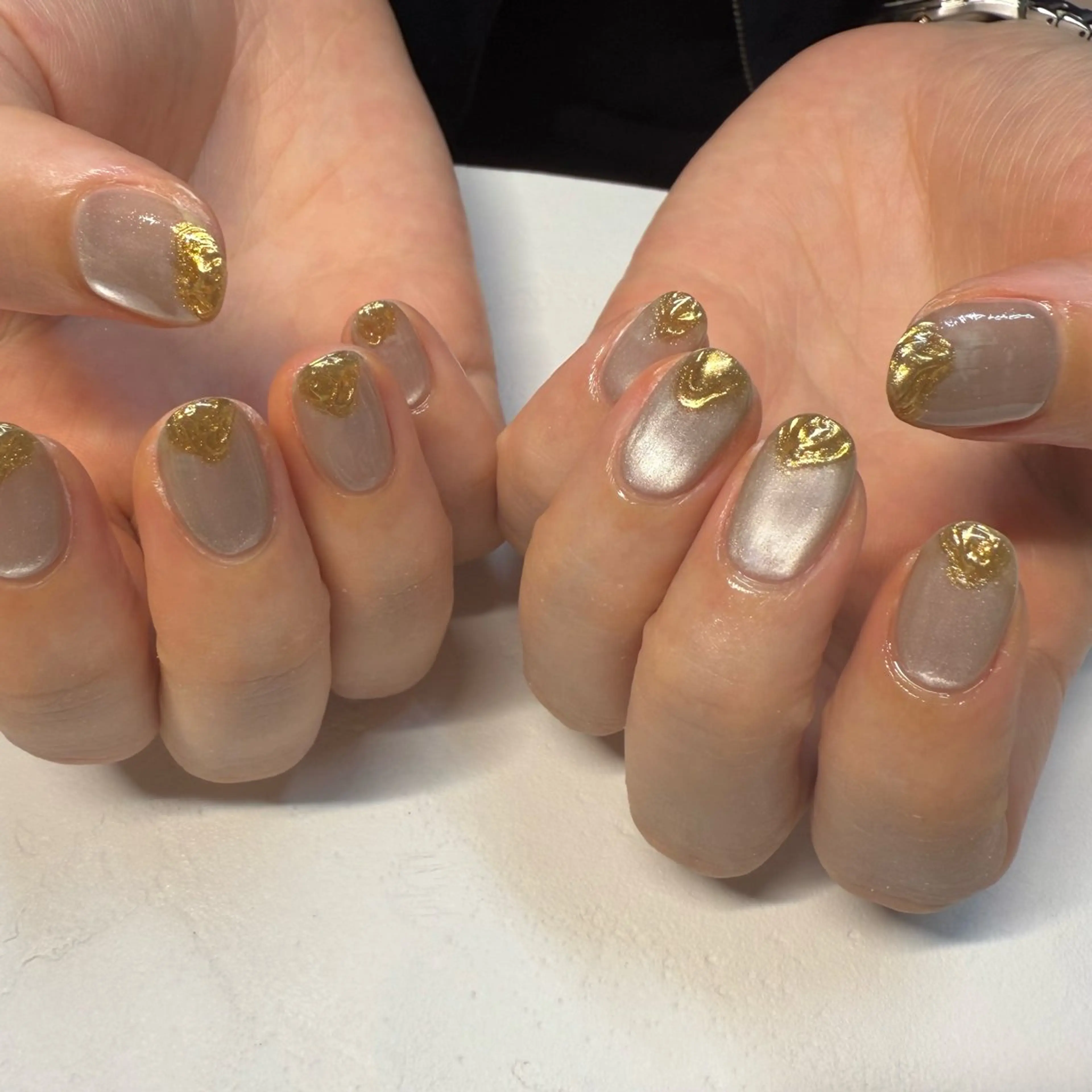 ネイル ハンドネイル mai♡マグネット/ ニュアンス/マツパのマツエク・マツパデザイン