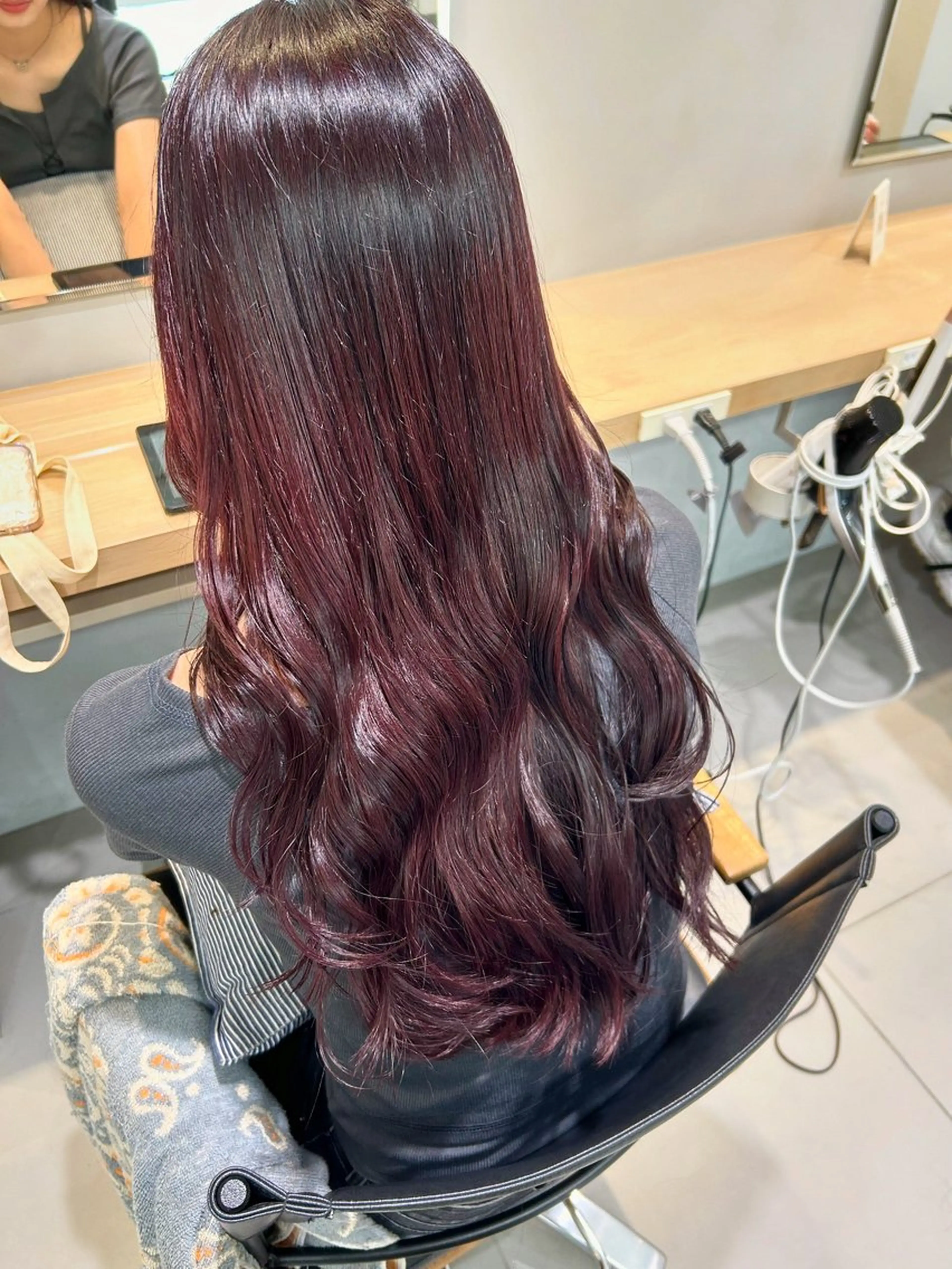 ロング カラー 透明感カラー レッドカラー カット ヘアカラー トリートメント 🌿池袋ボブ/美髪 縮毛矯正taigaのヘアスタイル