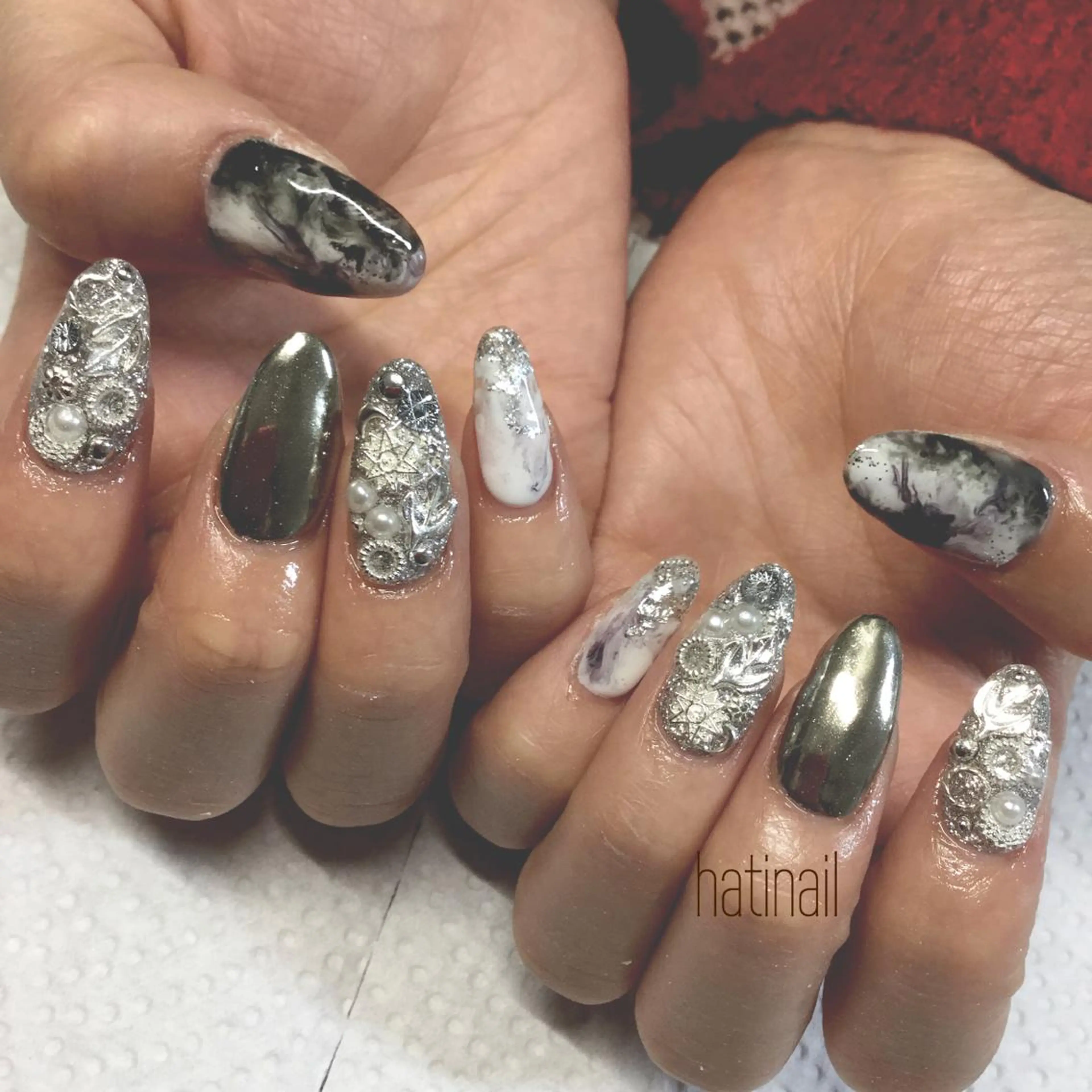 ネイル ジェルネイル ミラーネイル 〜hatinail 〜のネイルデザイン