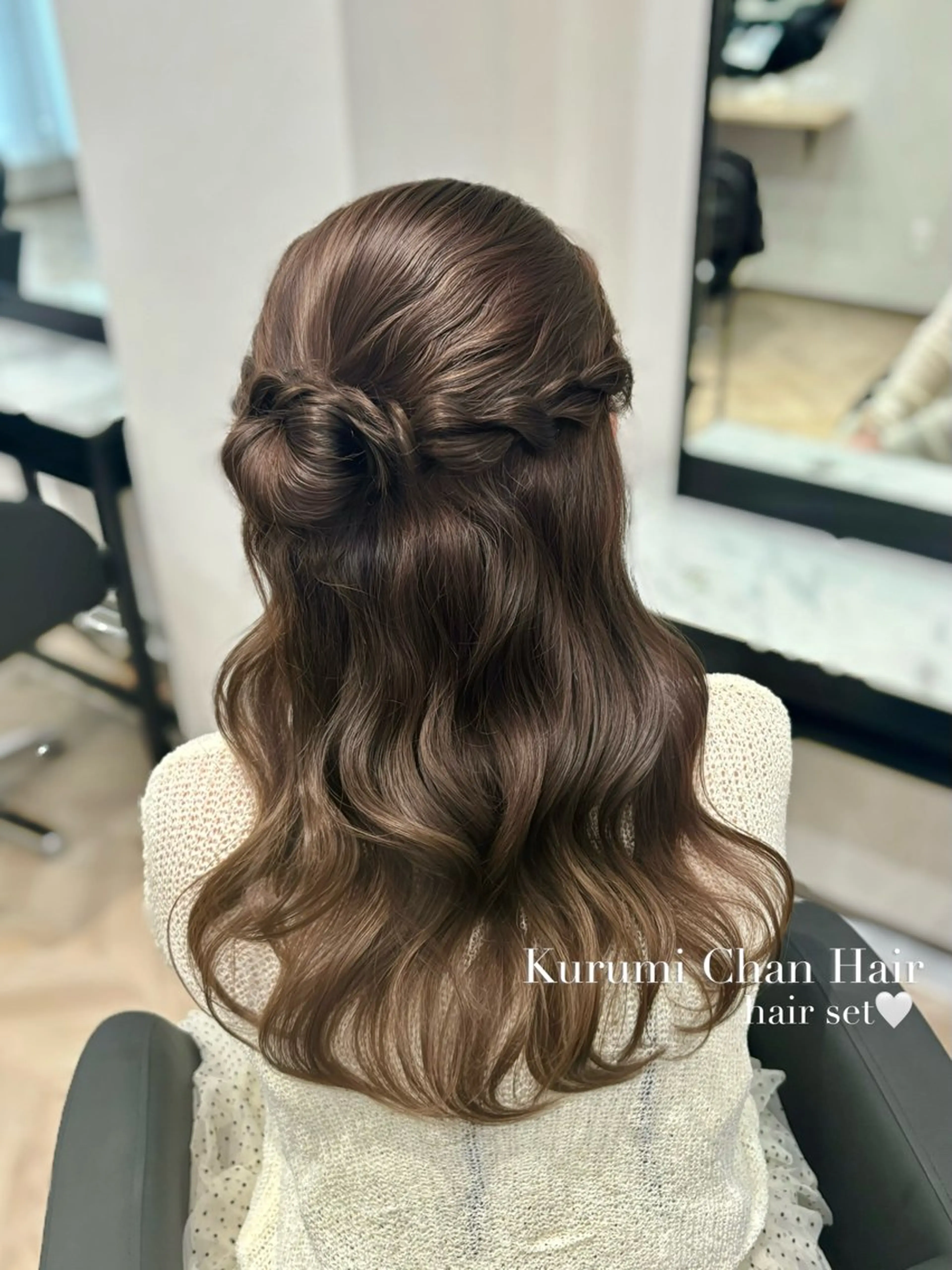 セミロング ヘアアレンジ ヘアセット 𝒎𝒐𝒆🩰 名駅/ヘアメ/暖色♡のヘアスタイル