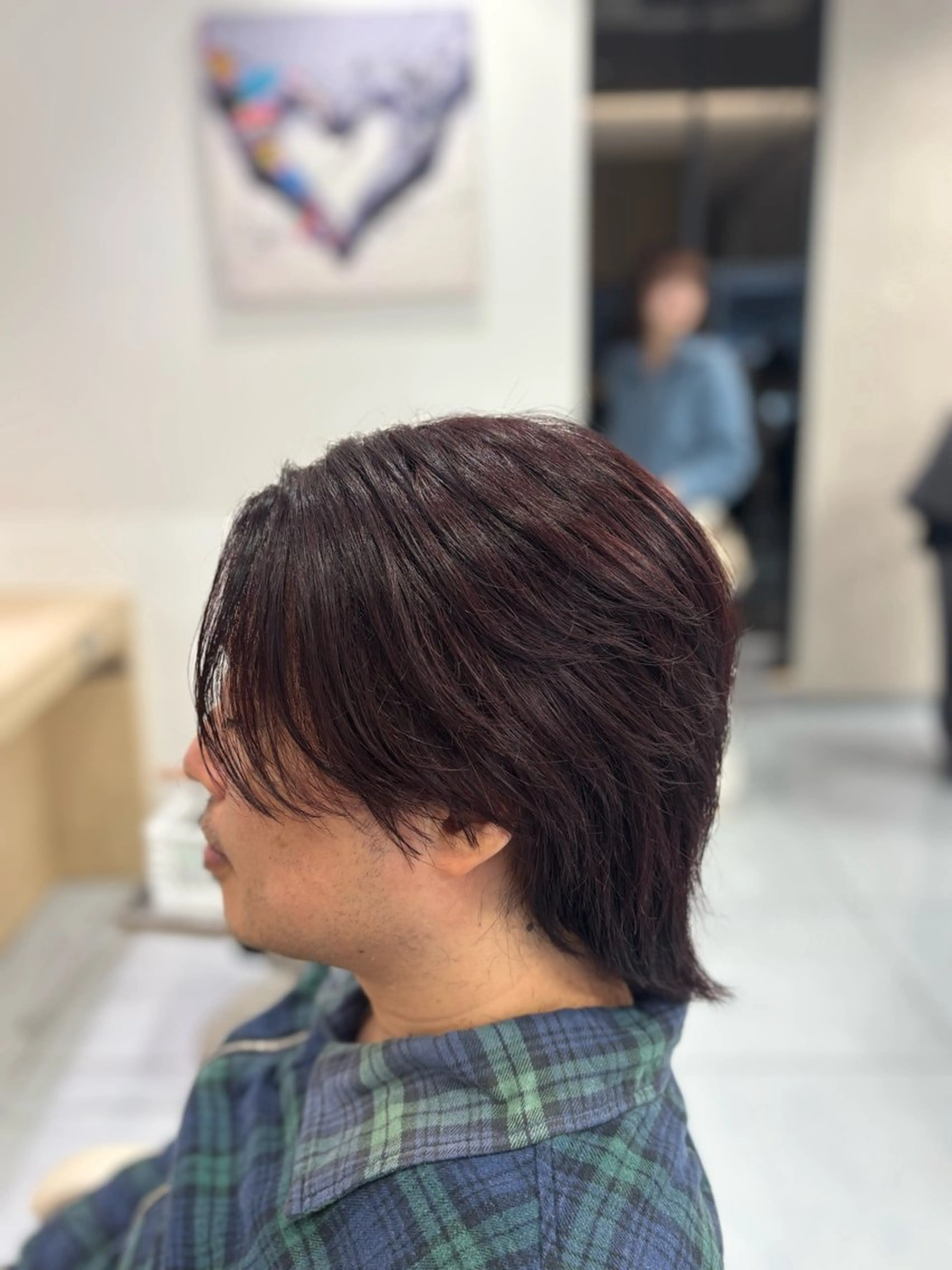 ショート カラー メンズ カット ヘアカラー メンズ特化韓国風 パーマスタイル/りんのヘアスタイル