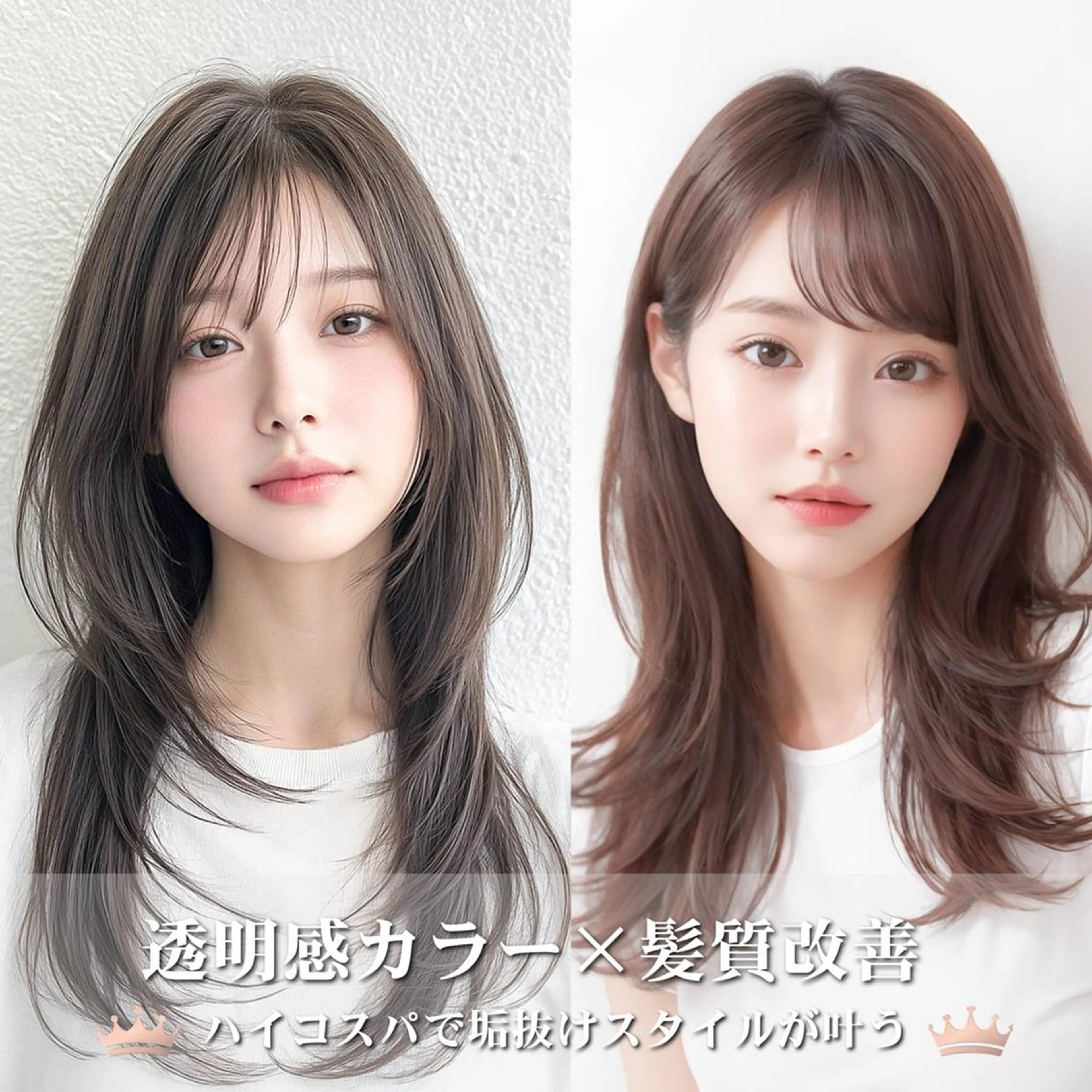 セミロング カラー SOURCE 天王寺のヘアスタイル