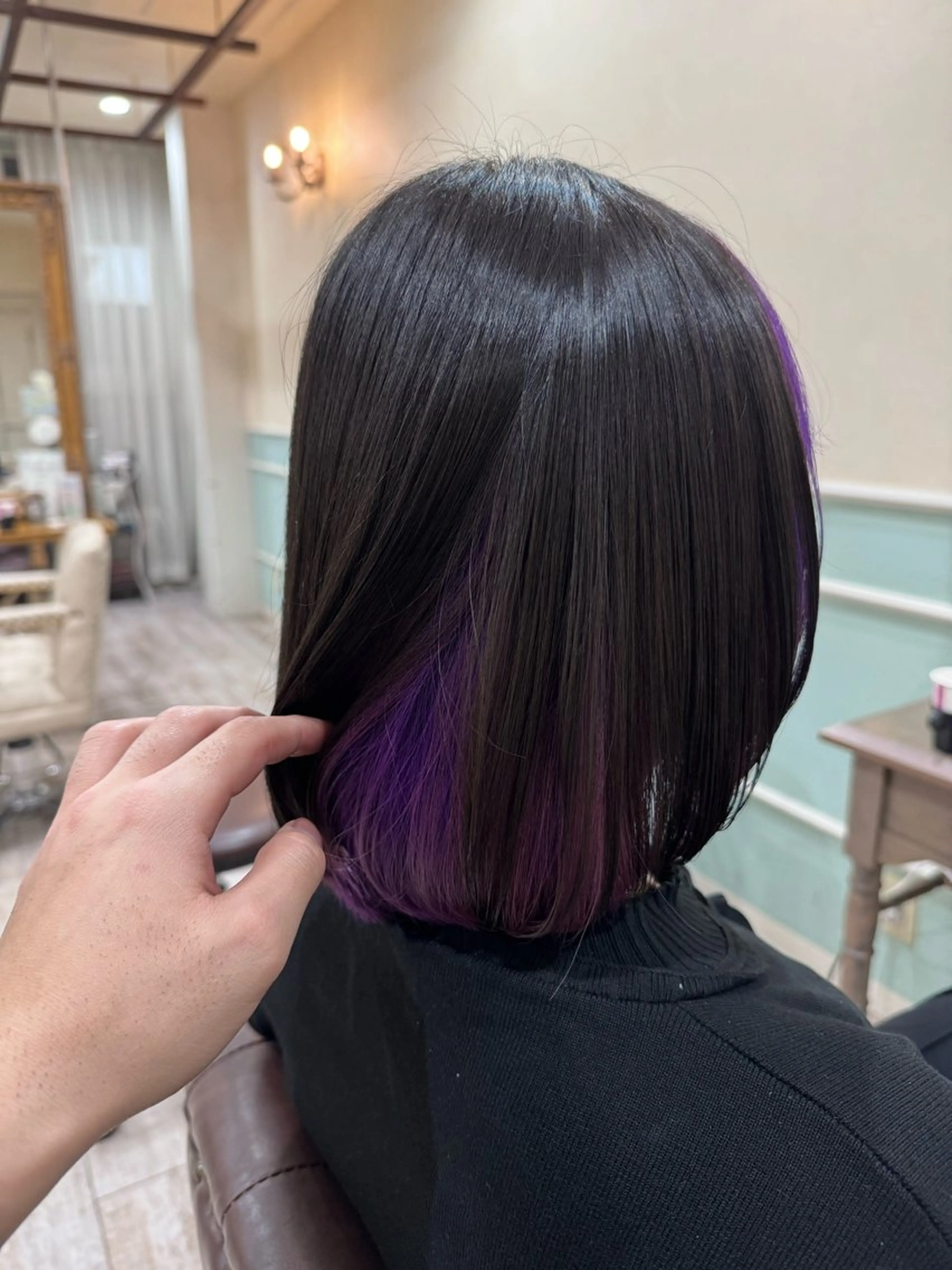 ミディアム カラー インナーカラー ピンクカラー バイオレットカラー 髪質改善 カット ヘアカラー トリートメント 新越谷noble店長 松本拓也▶◀*.のヘアスタイル