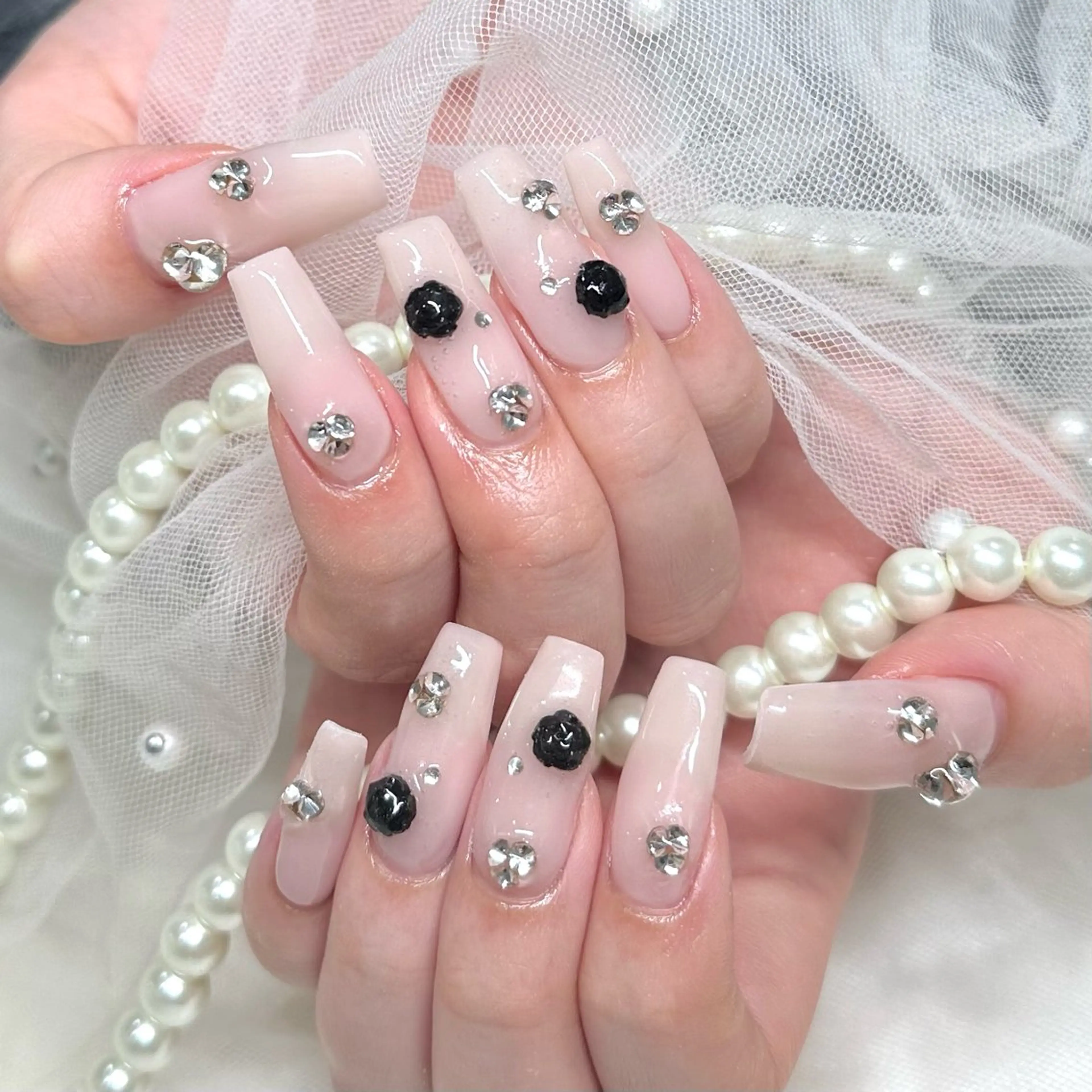 ネイル 長さ出し ハンドネイル joieange kirariのネイルデザイン