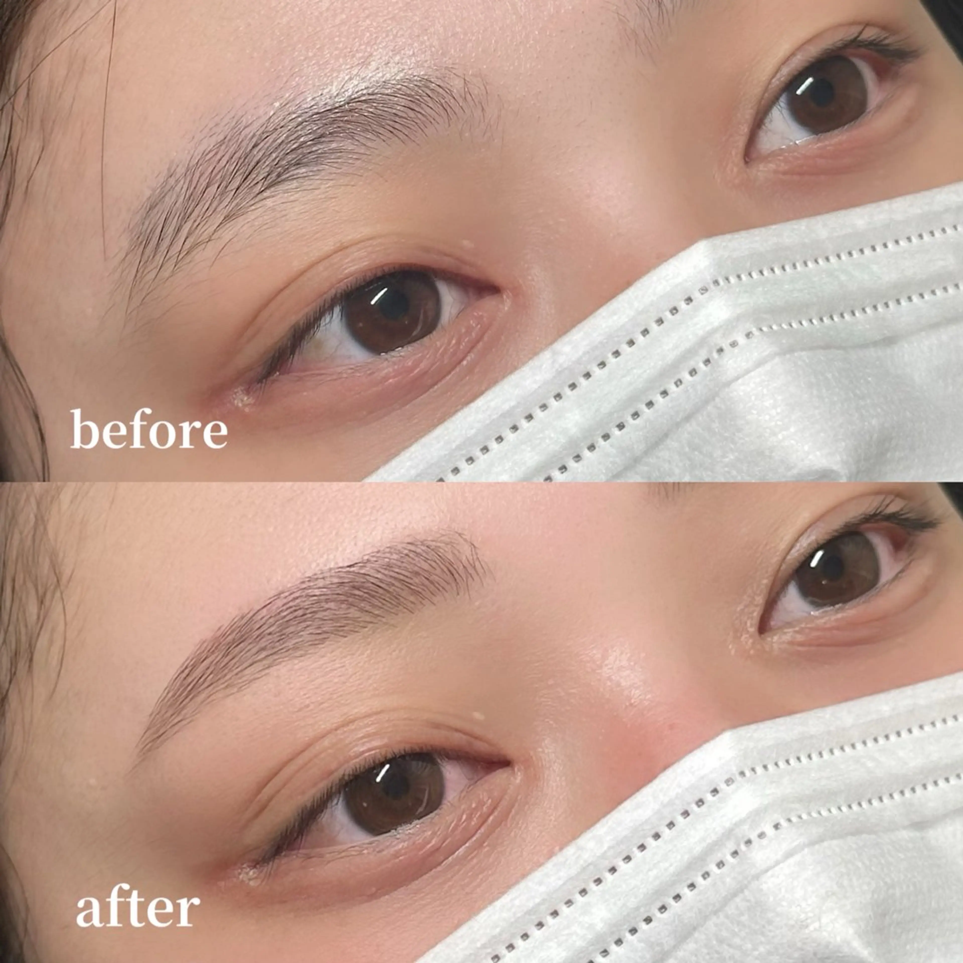 アイブロウ ワックス脱毛 眉カット 中野 彩のマツエク・マツパデザイン