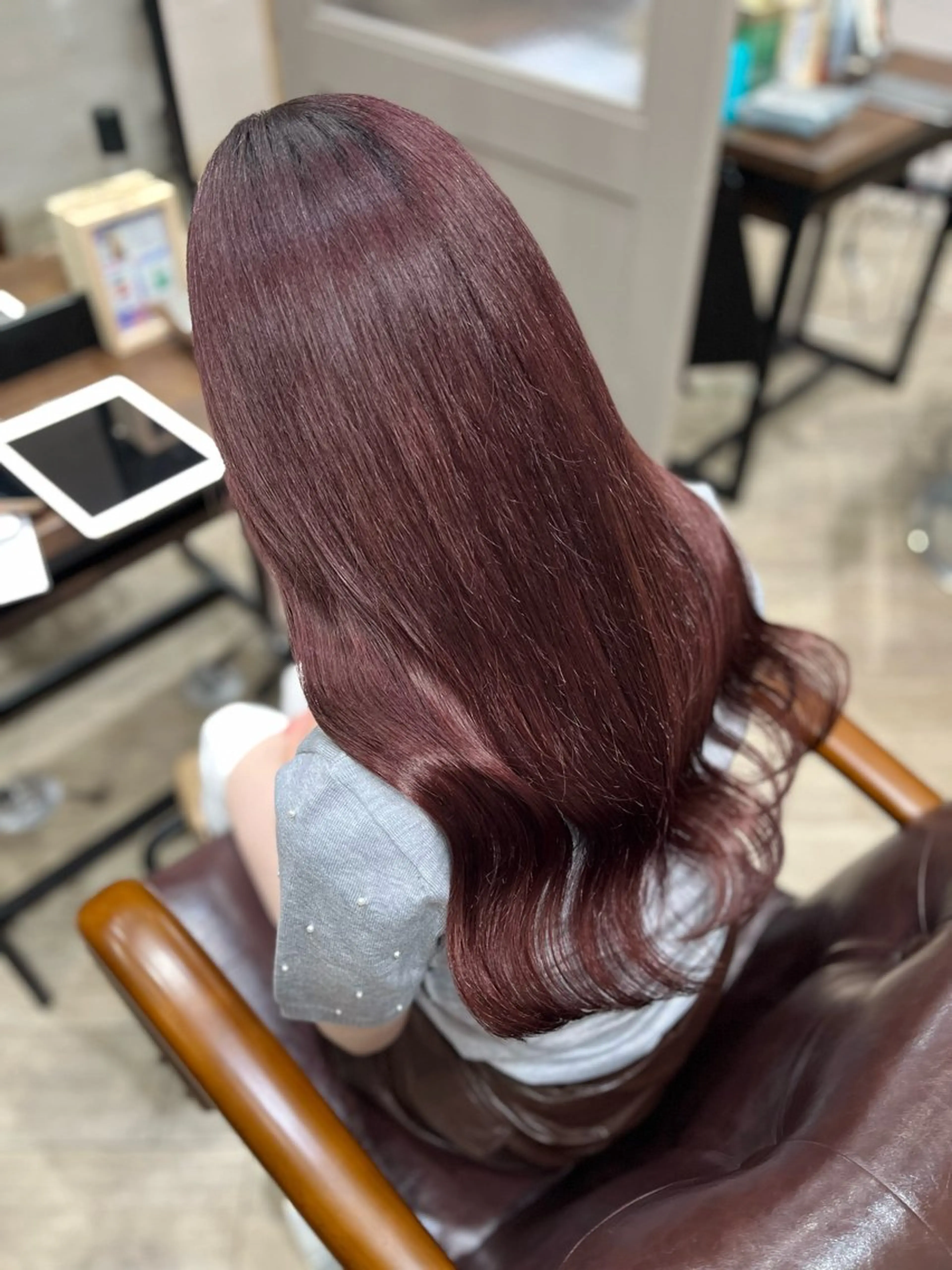 ロング カラー ピンクカラー ローズカラー カット ヘアカラー トリートメント 🫧ぷる艶カラー🫧 Yuubi🦩のヘアスタイル