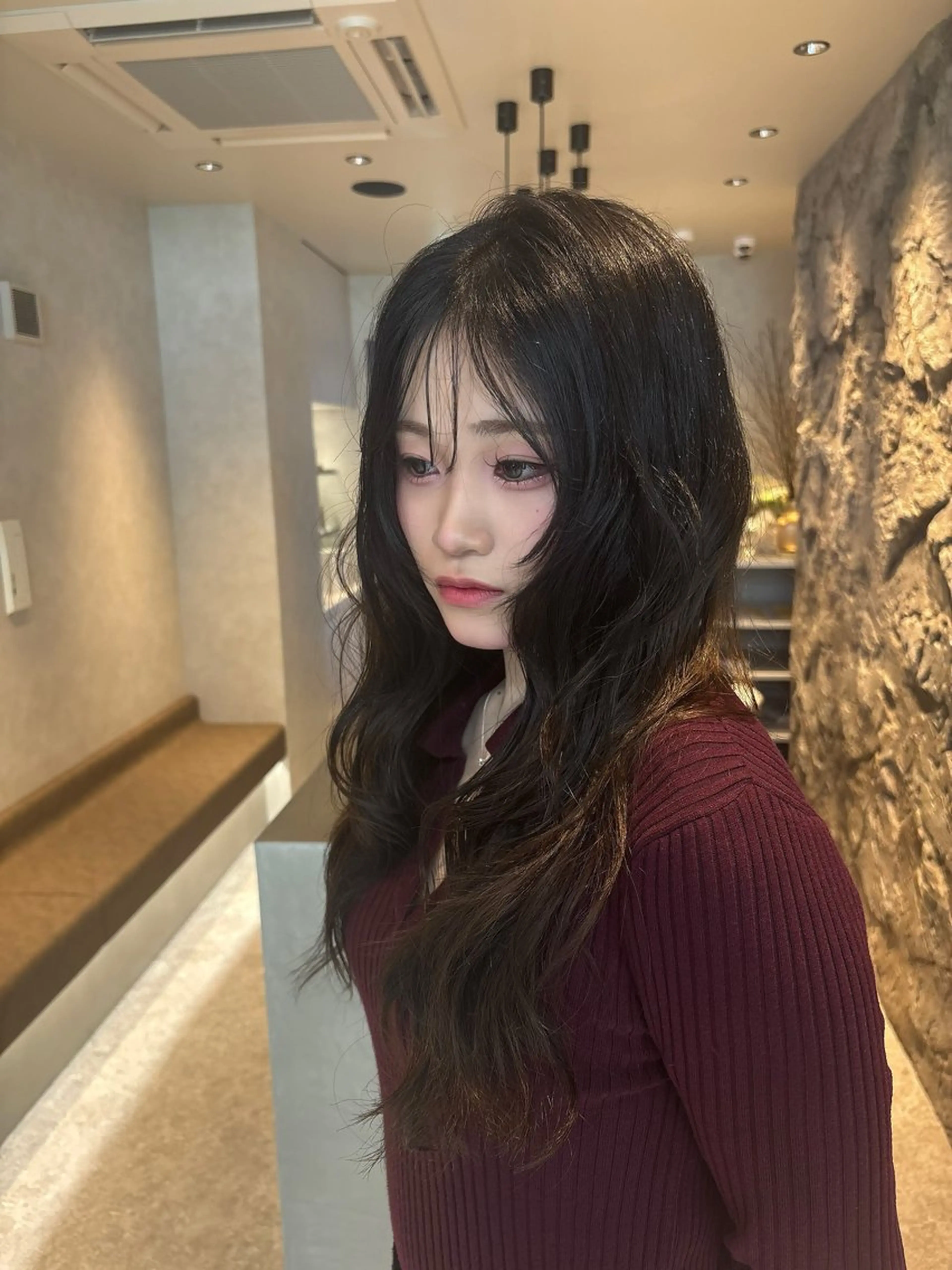 ロング ハッシュカット ハイレイヤー 韓国風ヘア レイヤーカット Yuta✂︎ 韓国レイヤー🪽のヘアスタイル