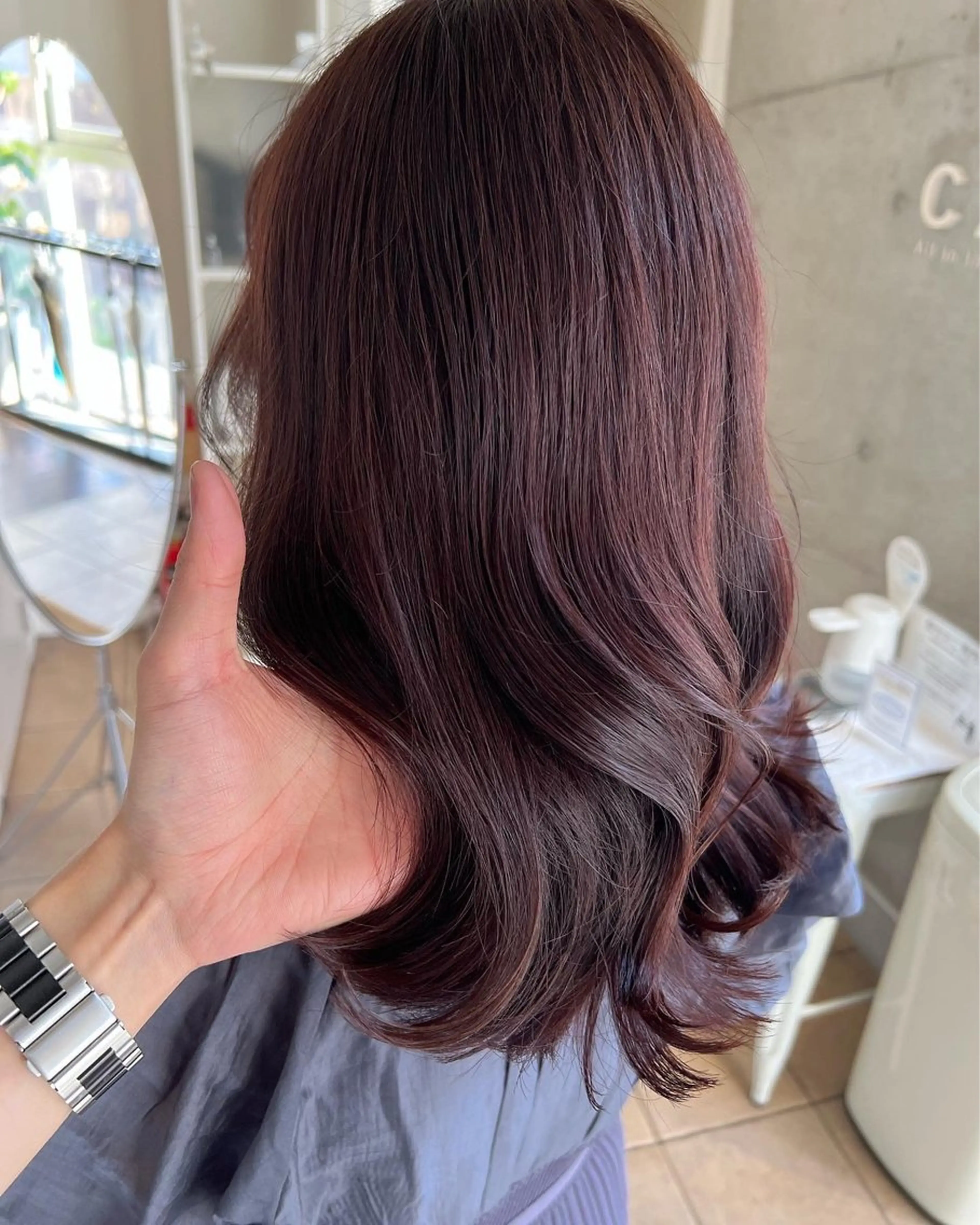 ミディアム カラー 清水 柊人のヘアスタイル