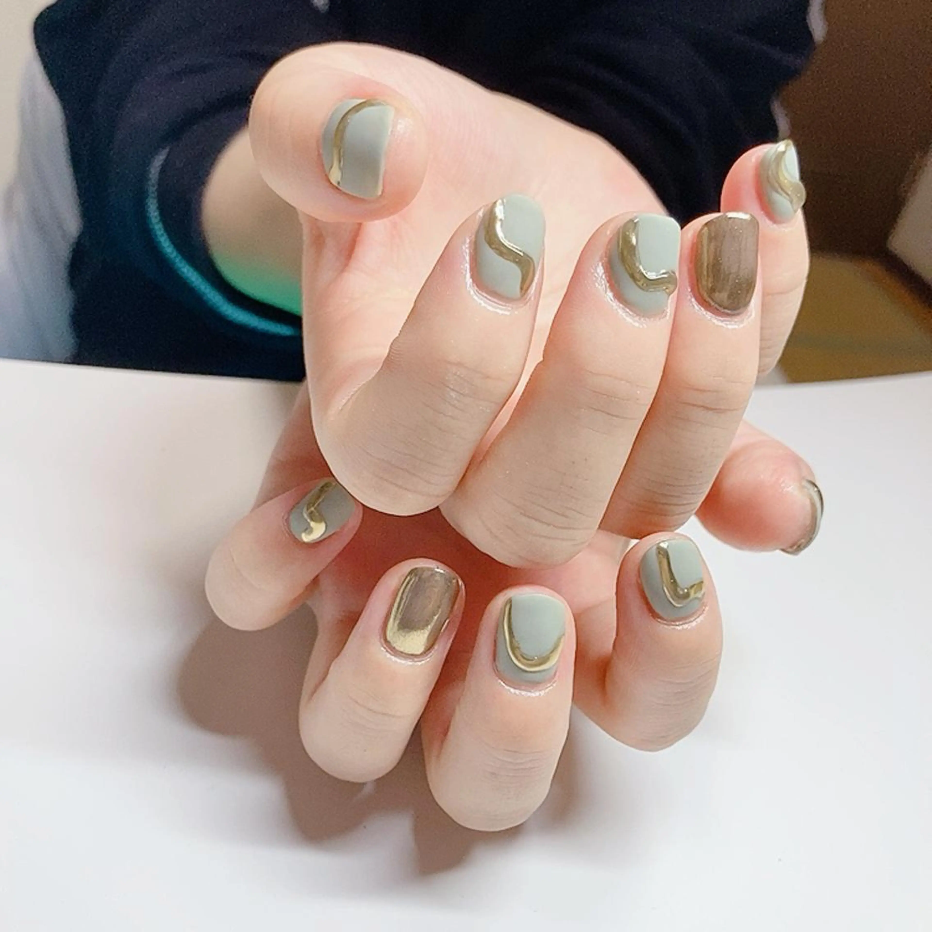 ネイル マットネイル ミラーネイル YunAsu ひぃちゃんのエステ・リラクイメージ