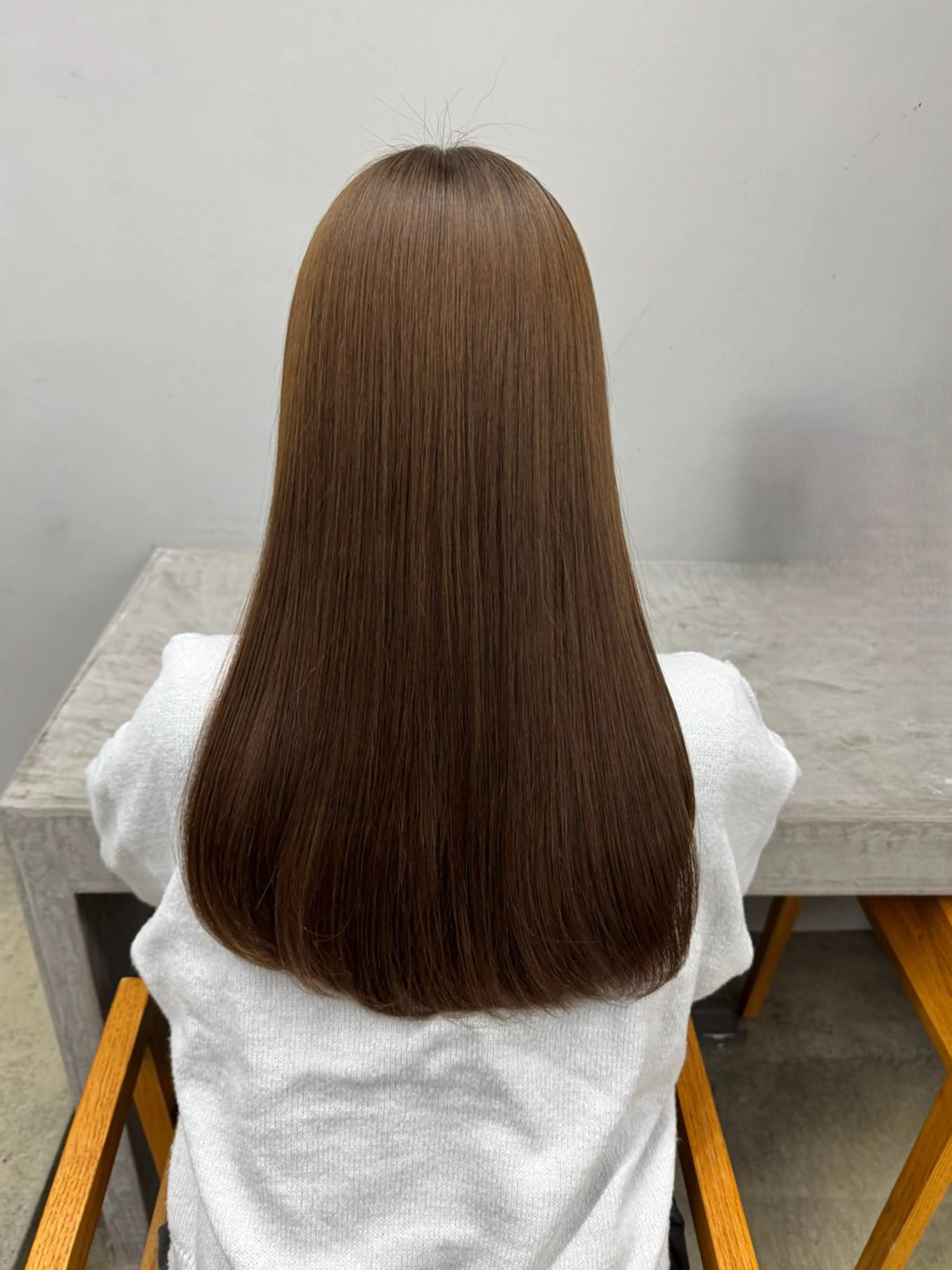 セミロング パーマ 髪質改善 縮毛矯正 カット 縮毛矯正 髪質改善カラー♡/ 縮毛矯正/珠貴のヘアスタイル