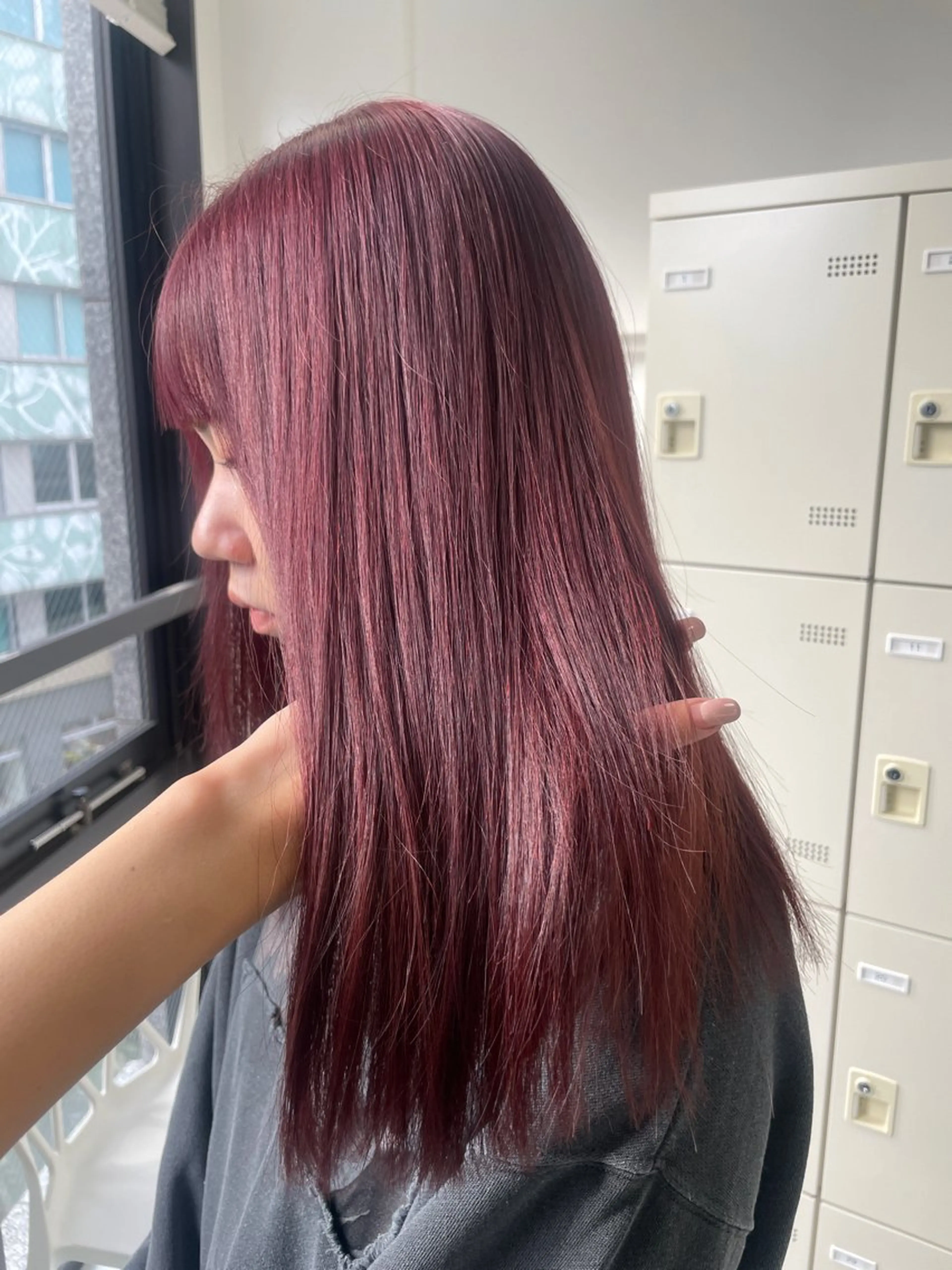 セミロング カット ヘアカラー トリートメント MOE 福岡韓国ヘア✧︎のヘアスタイル