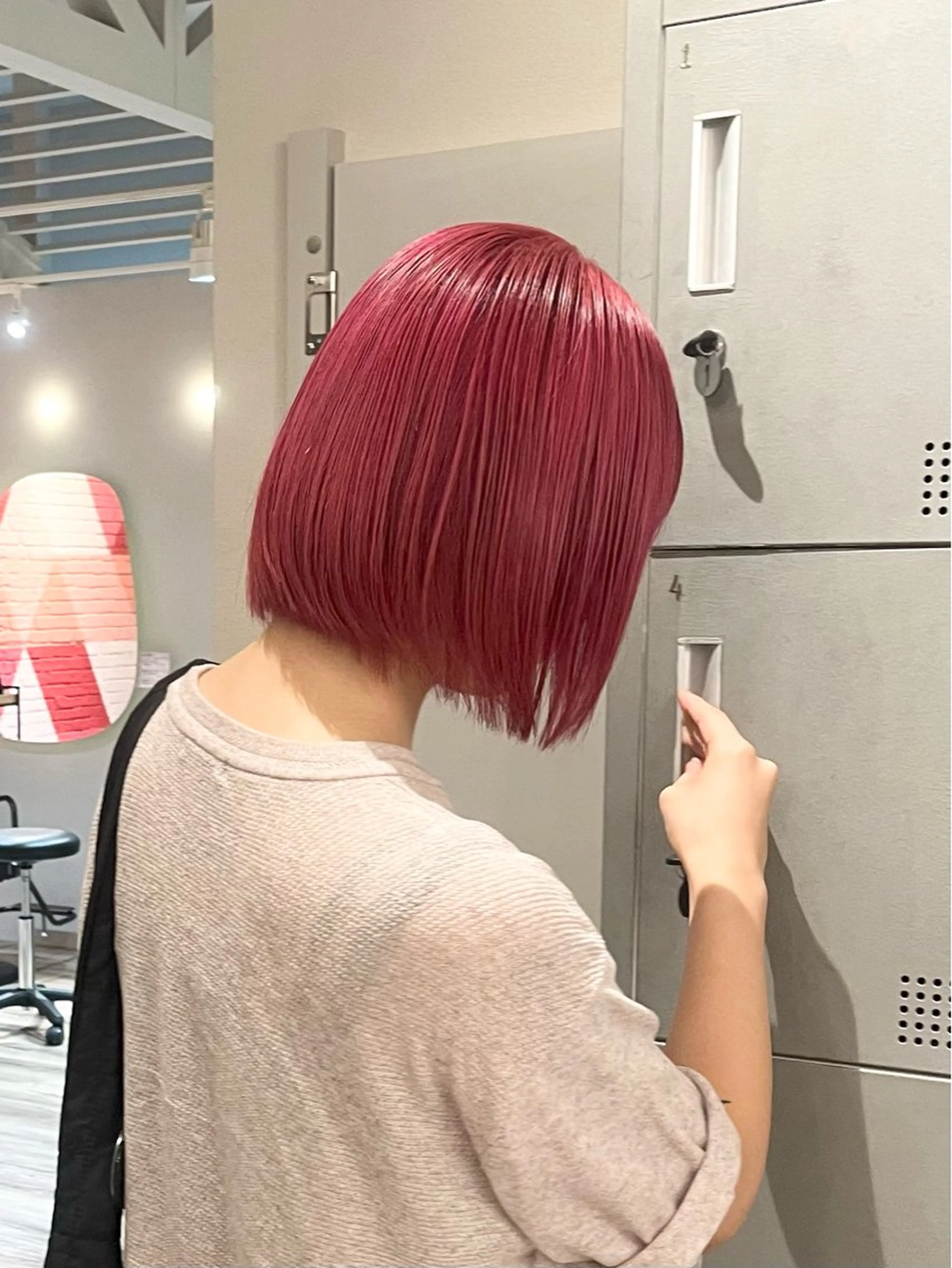 ミディアム カラー ブリーチ ヘアカラー 暖色/顔周り /ヘアメ/あつはのヘアスタイル