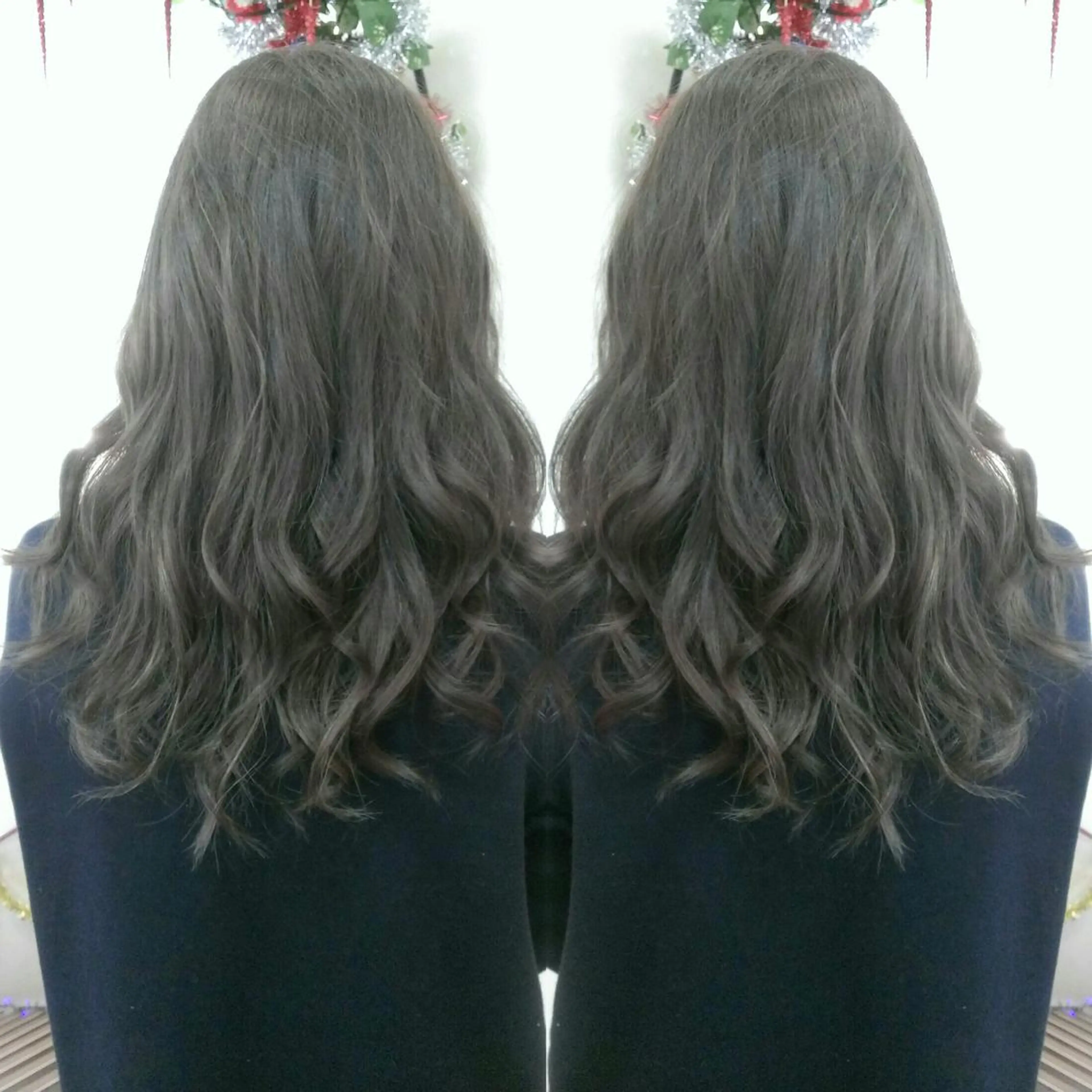 セミロング カラー アッシュ 植田 /エクステ /ブリーチ/髪質改善のヘアスタイル