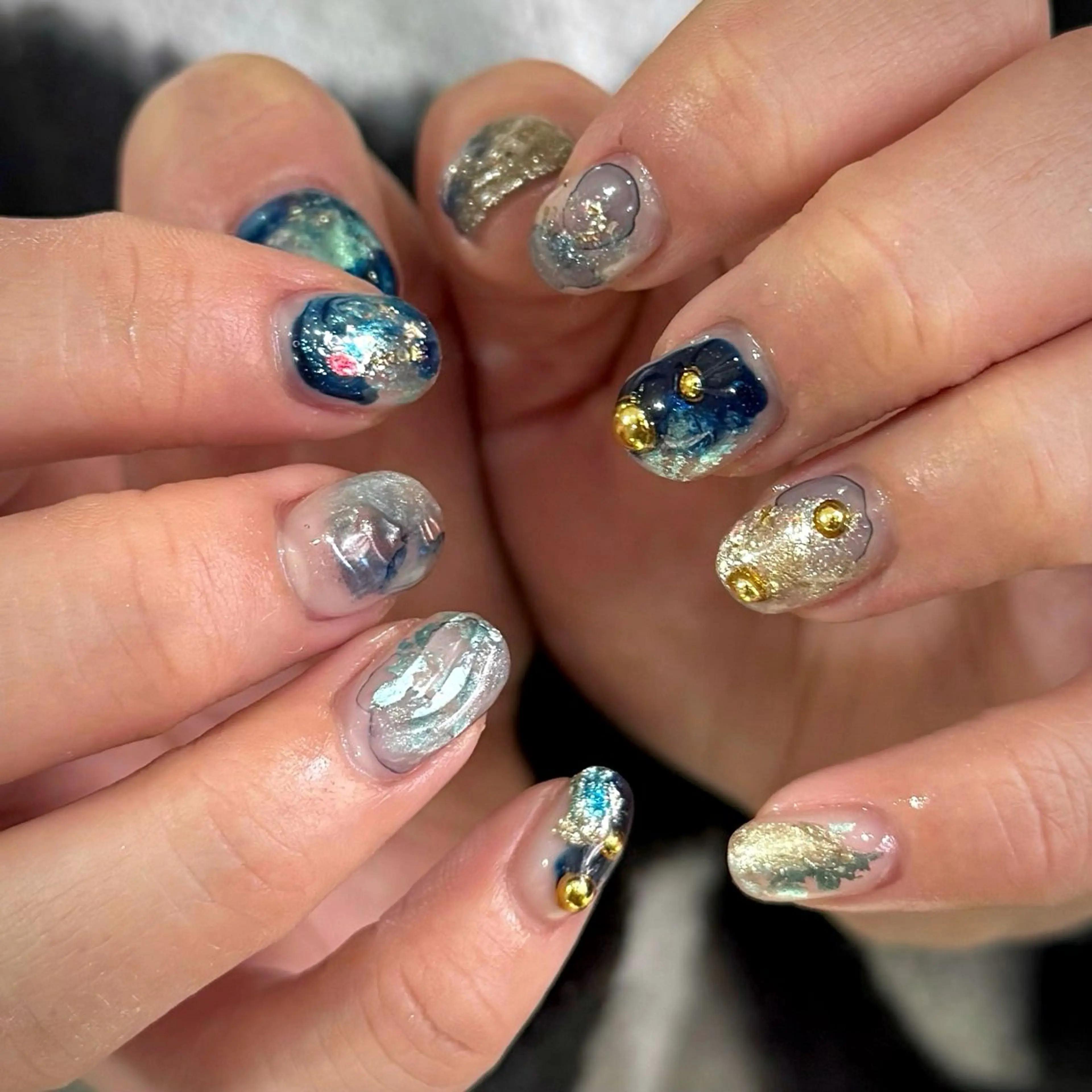 ネイル ハンドネイル フットネイル 𝙃𝙖𝙧𝙪⋆ ˚꩜｡個性派のネイルデザイン