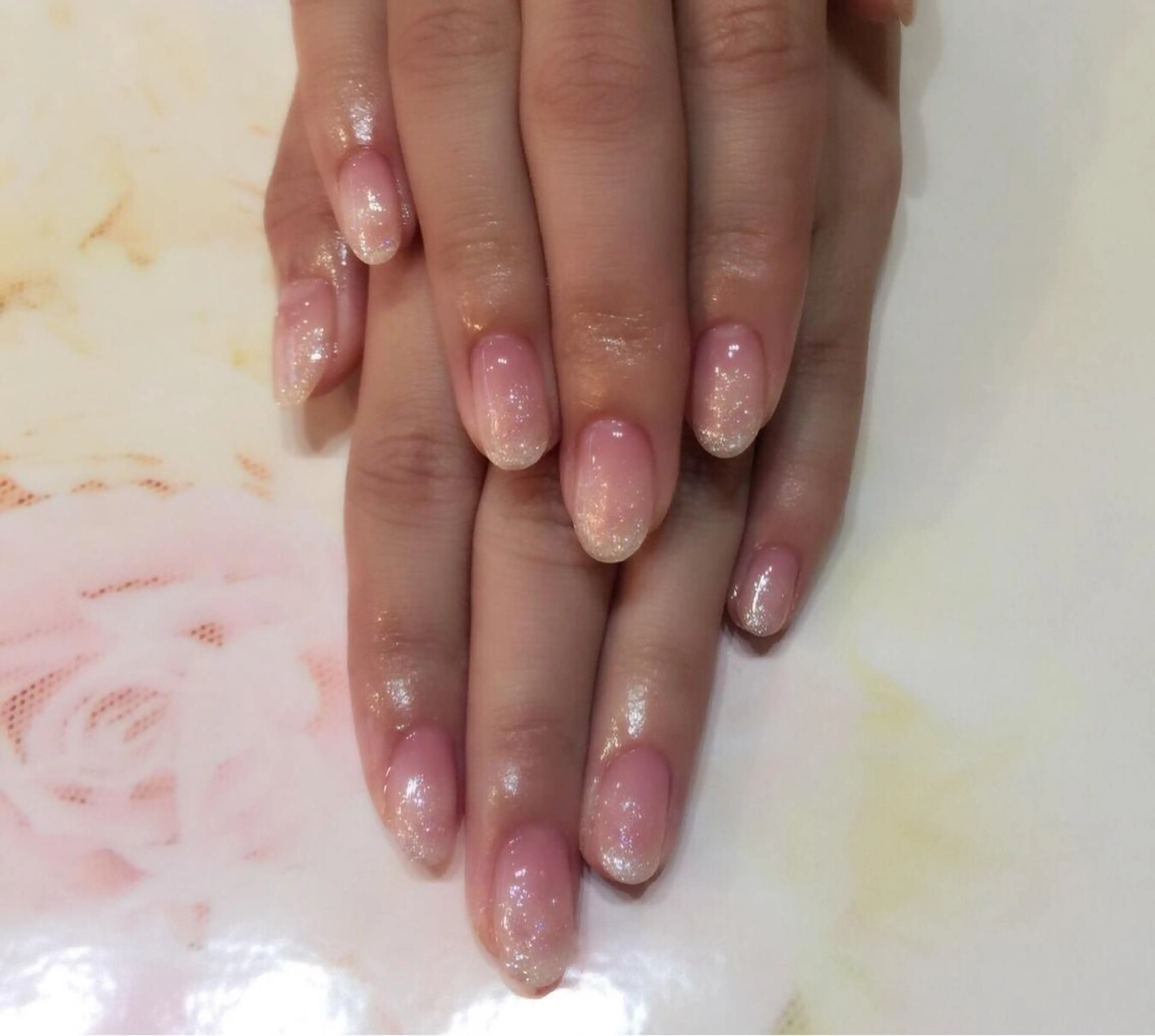 ネイル グラデーション ラメ(グリッター) ラメグラデーション a yakaのネイルデザイン