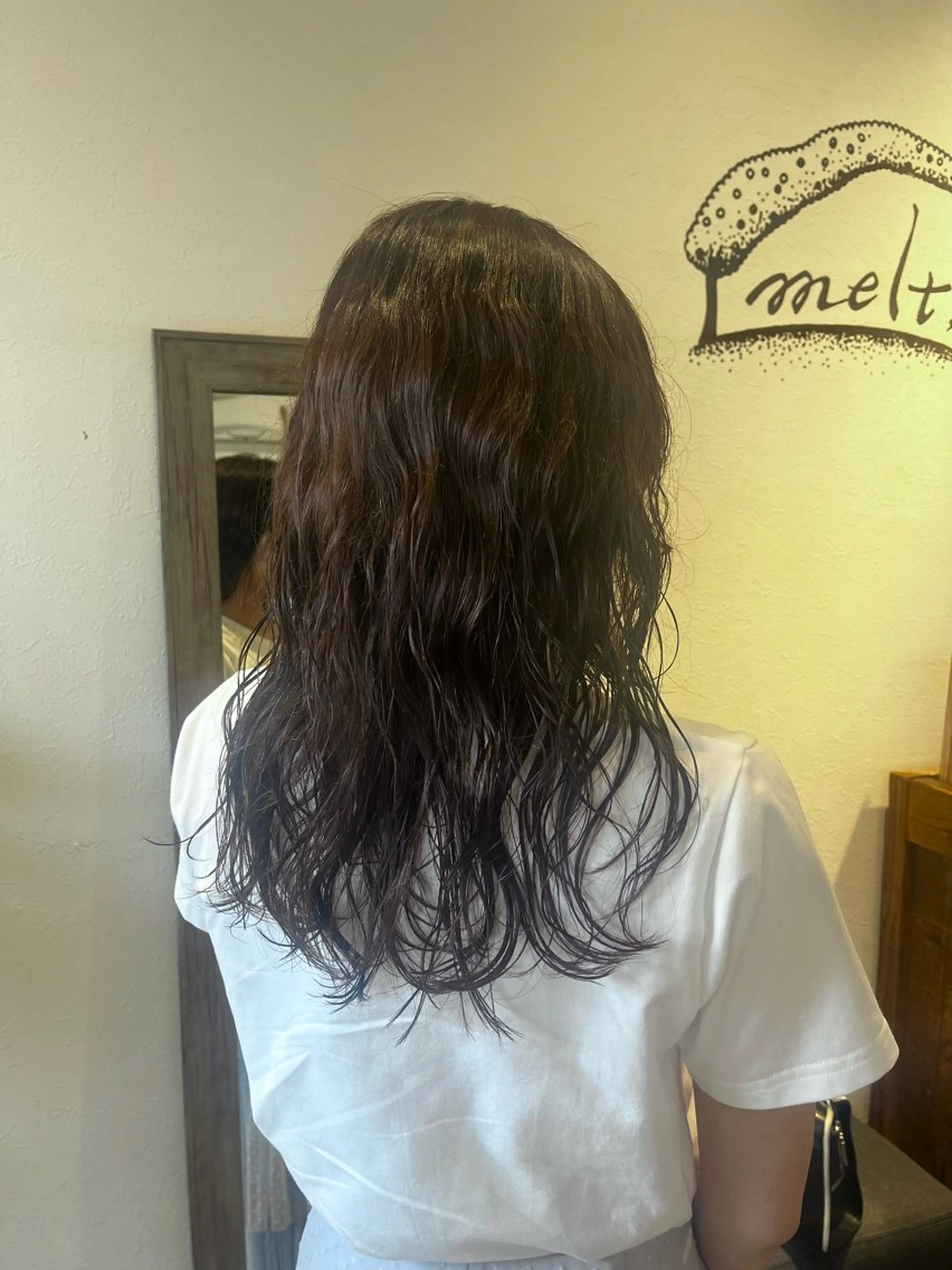 セミロング パーマ セミロングパーマ カット ヘアカラー パーマ トリートメント 上品な暖色/丸みボブ Chie🪷のヘアスタイル