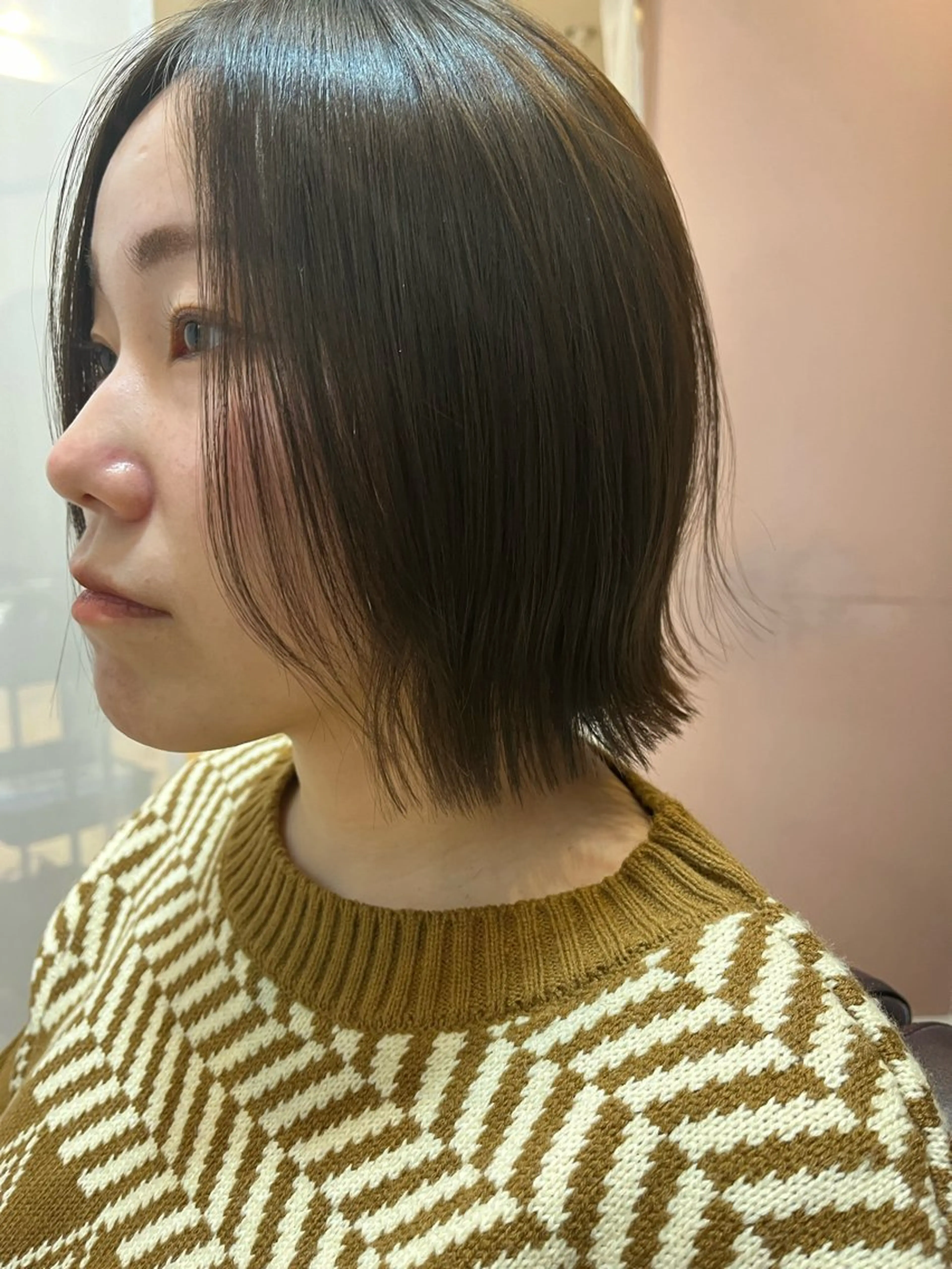 ミディアム 切りっぱなしボブ ボブ カット 森光みやび / WILLOW京橋のヘアスタイル