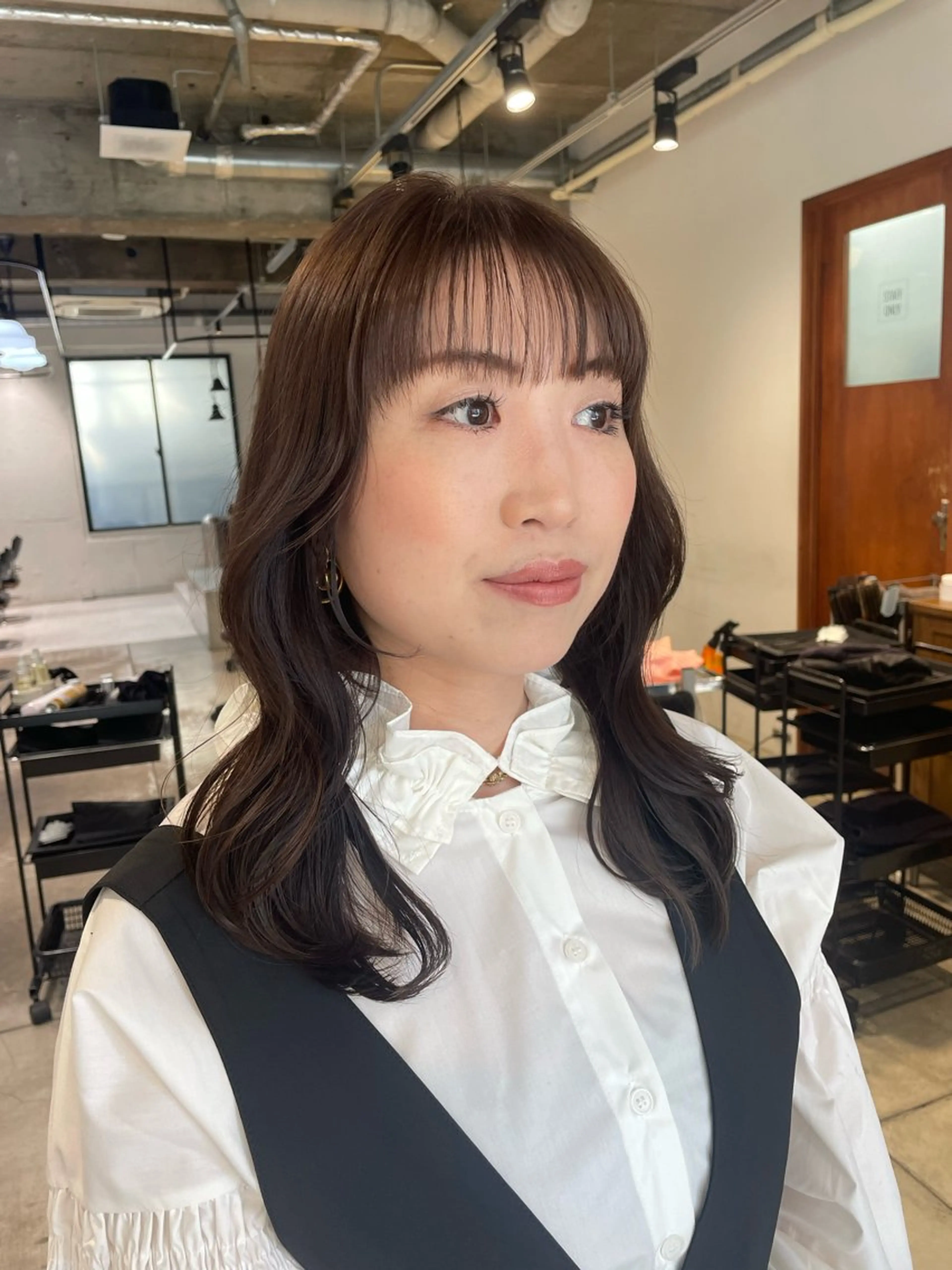 セミロング カラー ヘアアレンジ ユウナ🎀レイヤー/ 暖色カラーのヘアスタイル