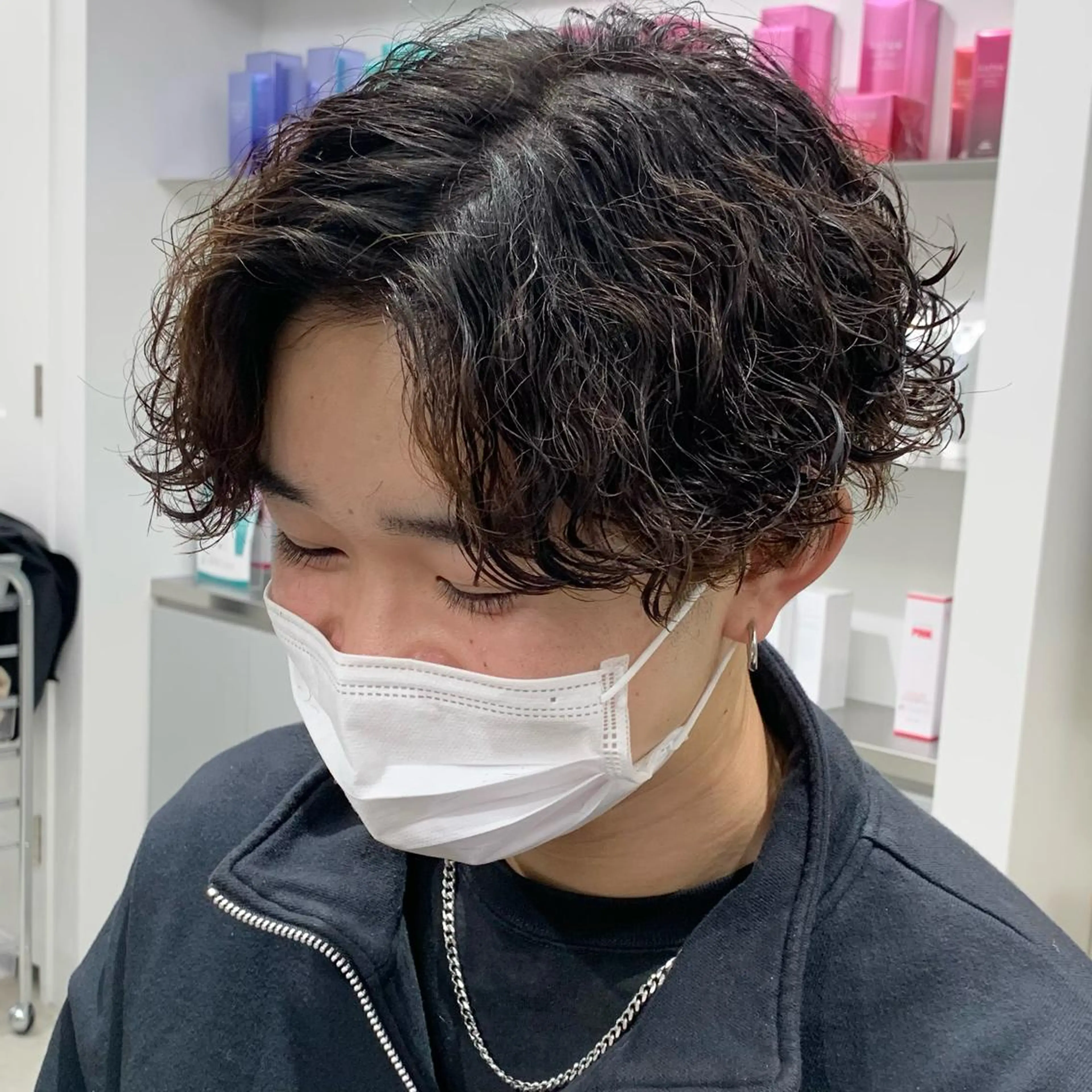 ショート パーマ メンズ メンズパーマ 波巻きパーマ fifth  SAKAE所属・SENTA✨メンズ パーマ✨fifth栄のヘアスタイル