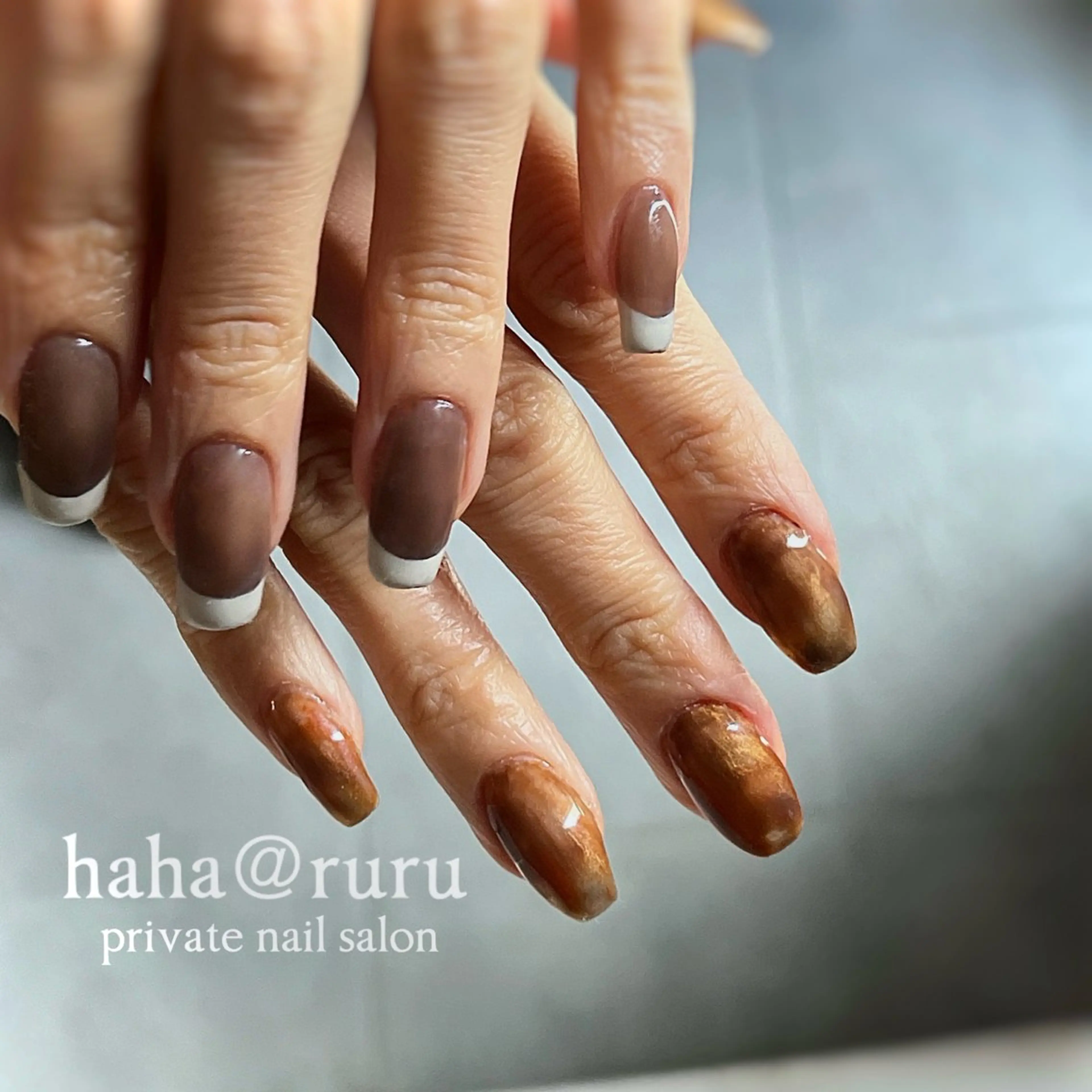 ネイル オーロラネイル ニュアンスネイル haha@ ruruのネイルデザイン