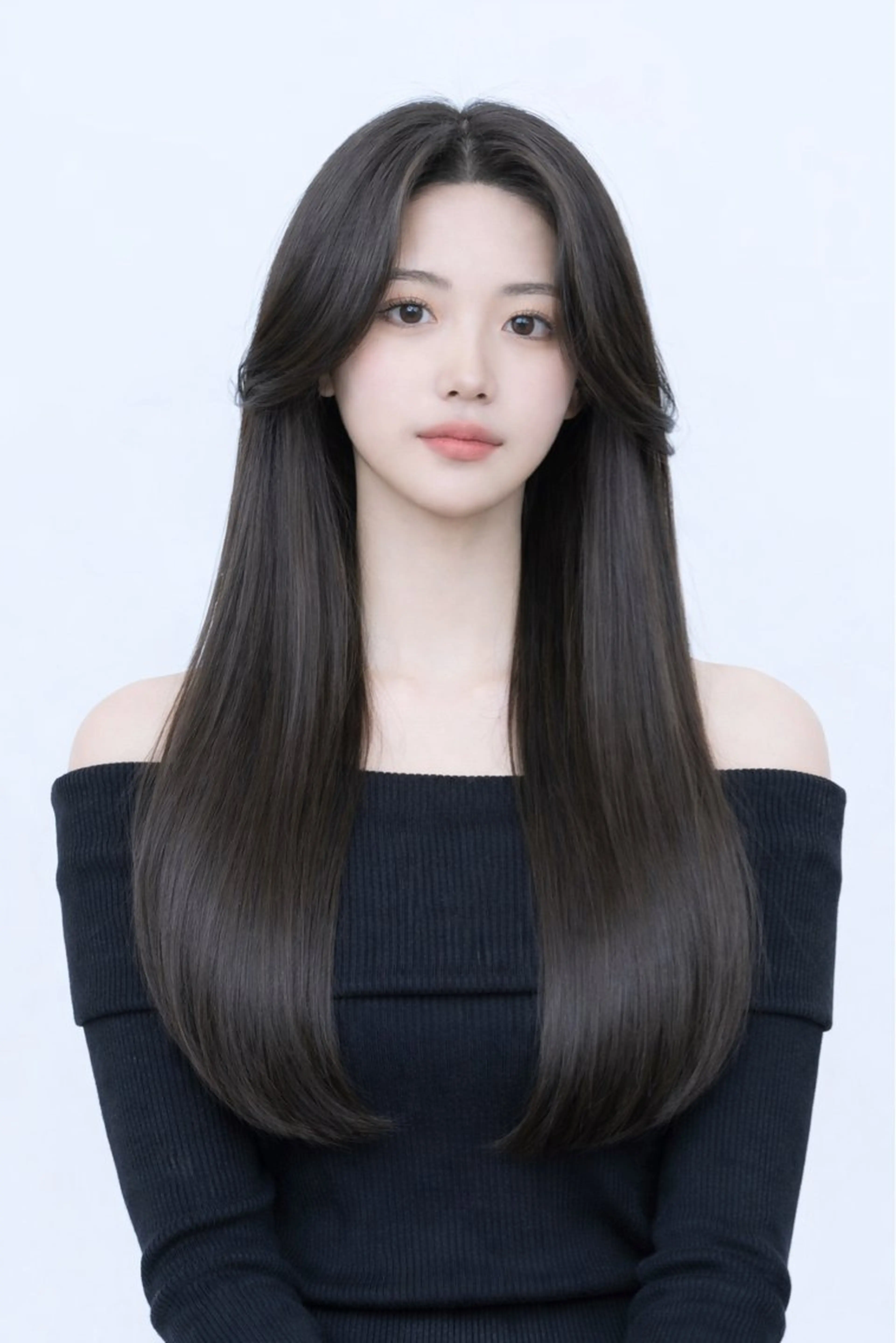 ロング パーマ ヘアアレンジ パーマ 縮毛矯正 JUNO韓国ヘア MIAN.⋆𝜗𝜚のヘアスタイル