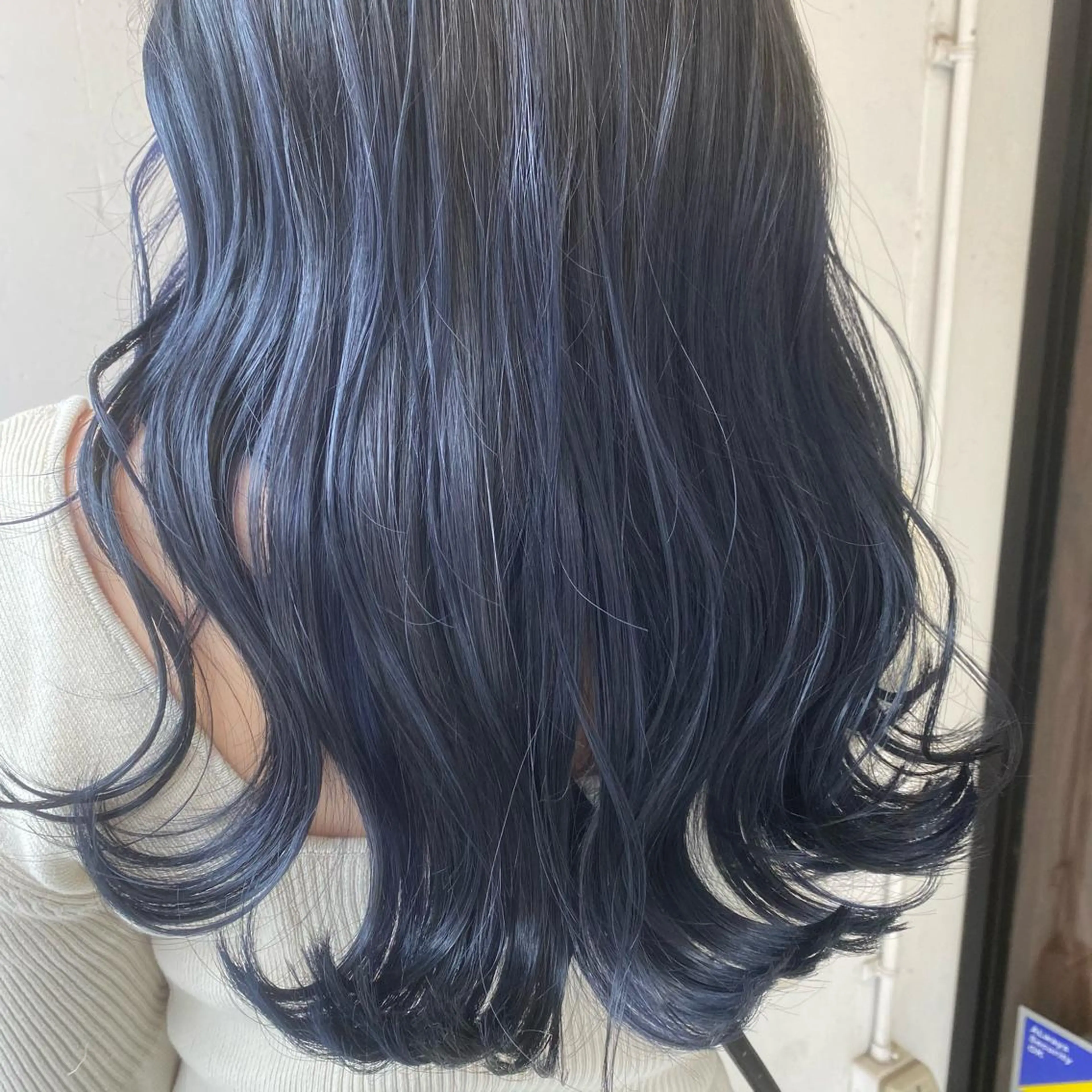 ロング カラー ネイビーカラー 💚 nao💚のヘアスタイル