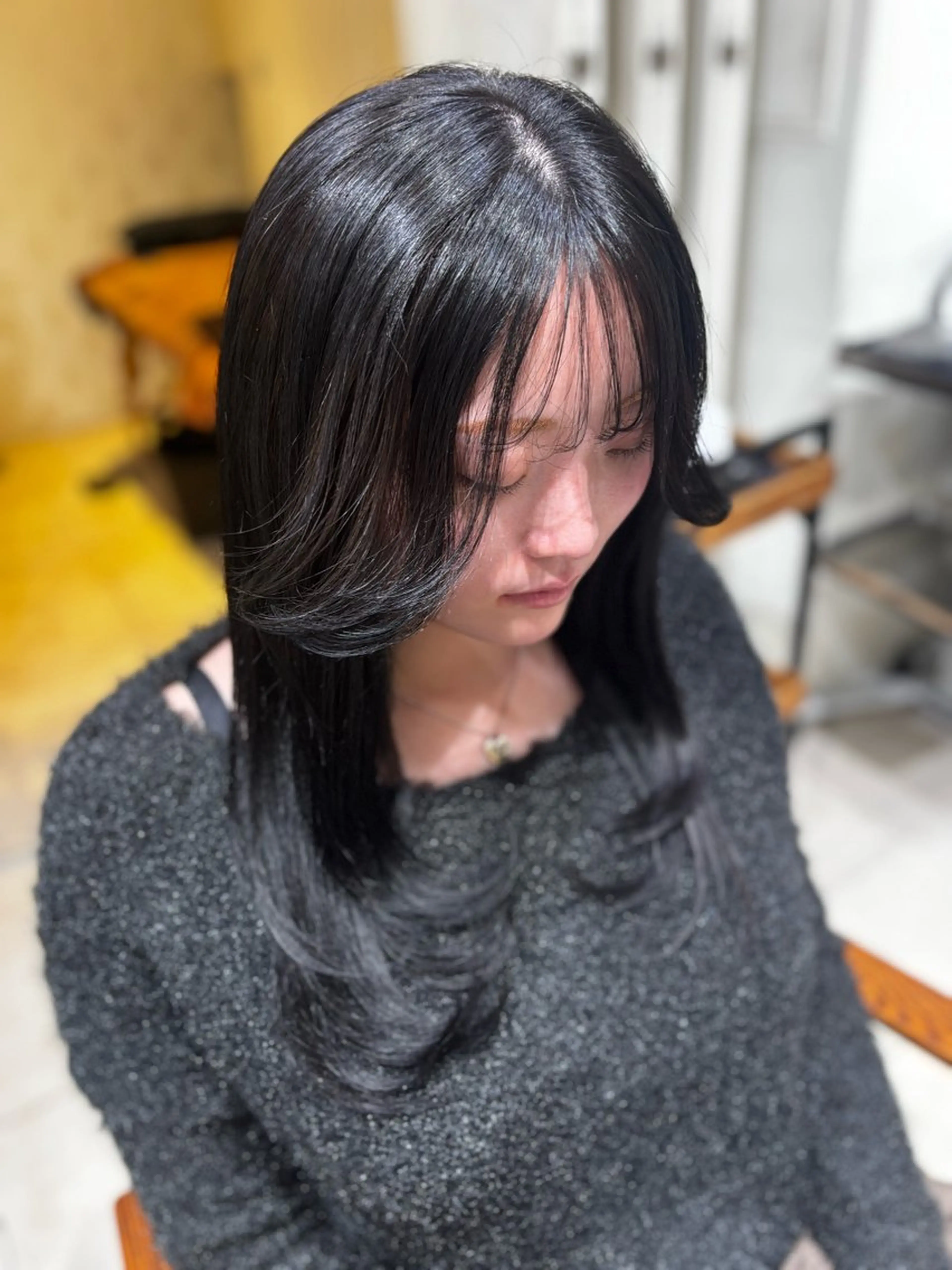 セミロング ヘアカラー 髪質改善/まつパ👀 himari🌻のヘアスタイル