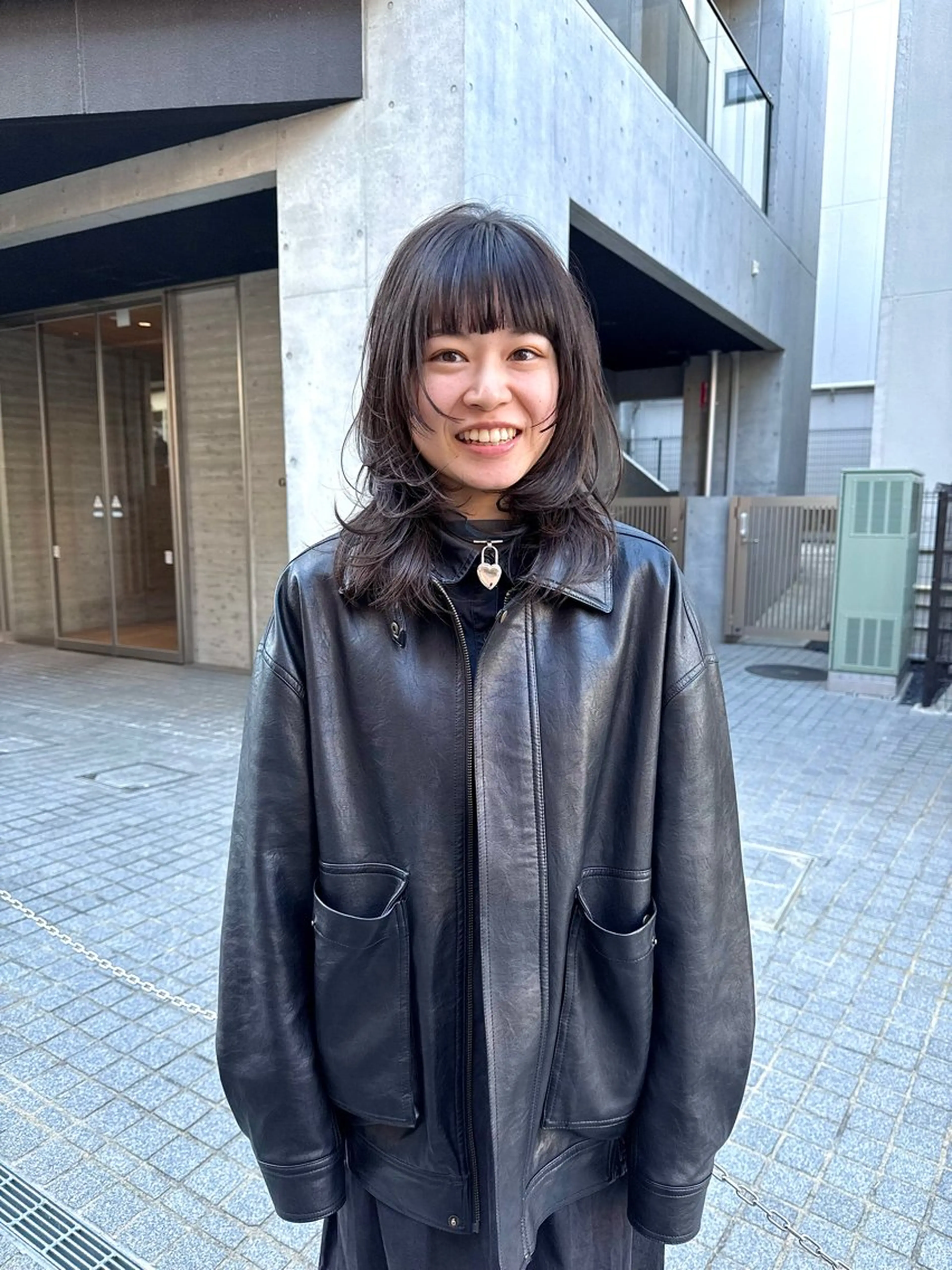 ミディアム レイヤーカット カット ヘアカラー トリートメント パーマ/透明感カラー /ボブ/吉田一生のヘアスタイル