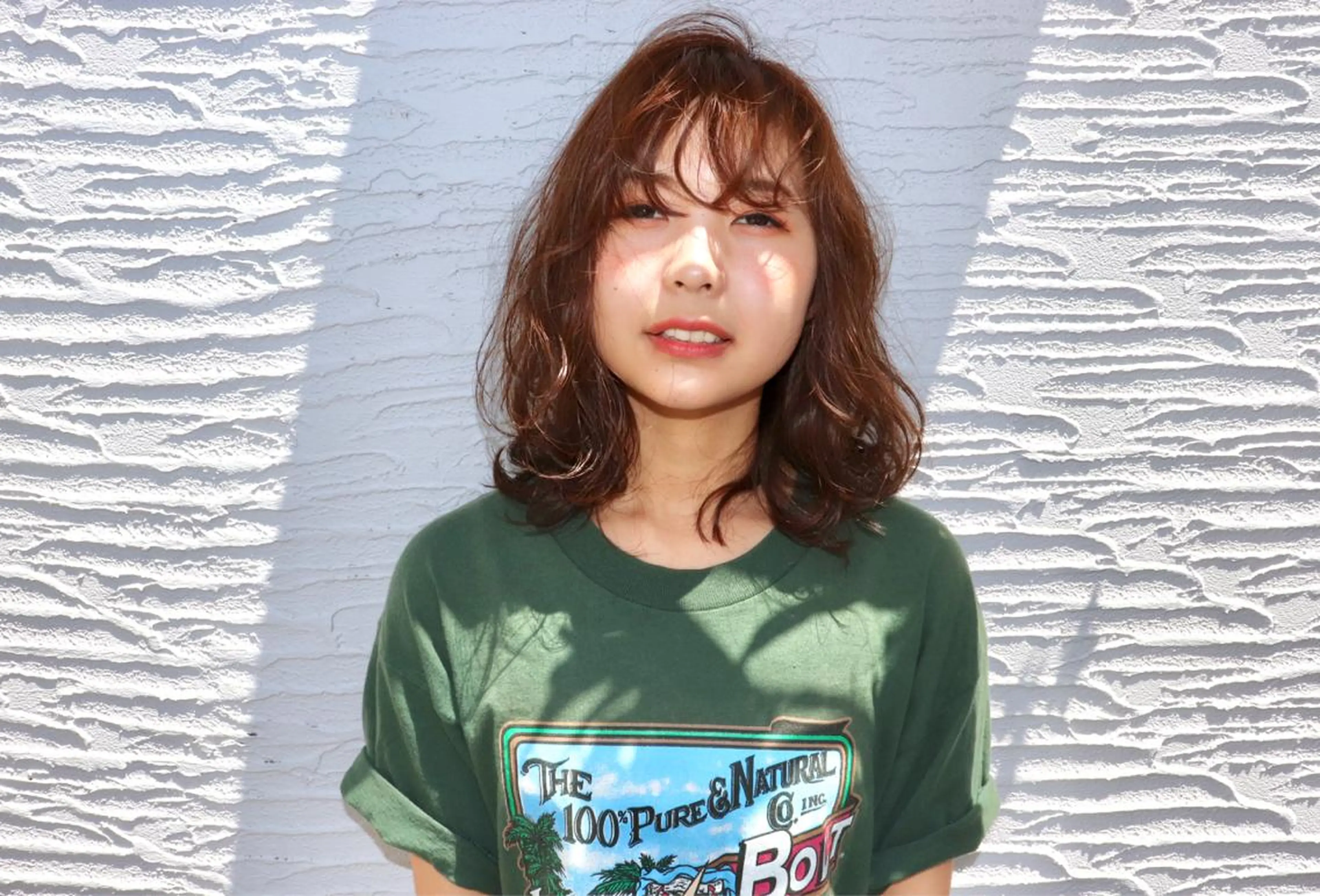 ミディアム カラー カット ヘアカラー トリートメント 萌花　moeka /韓国/レイヤーのヘアスタイル