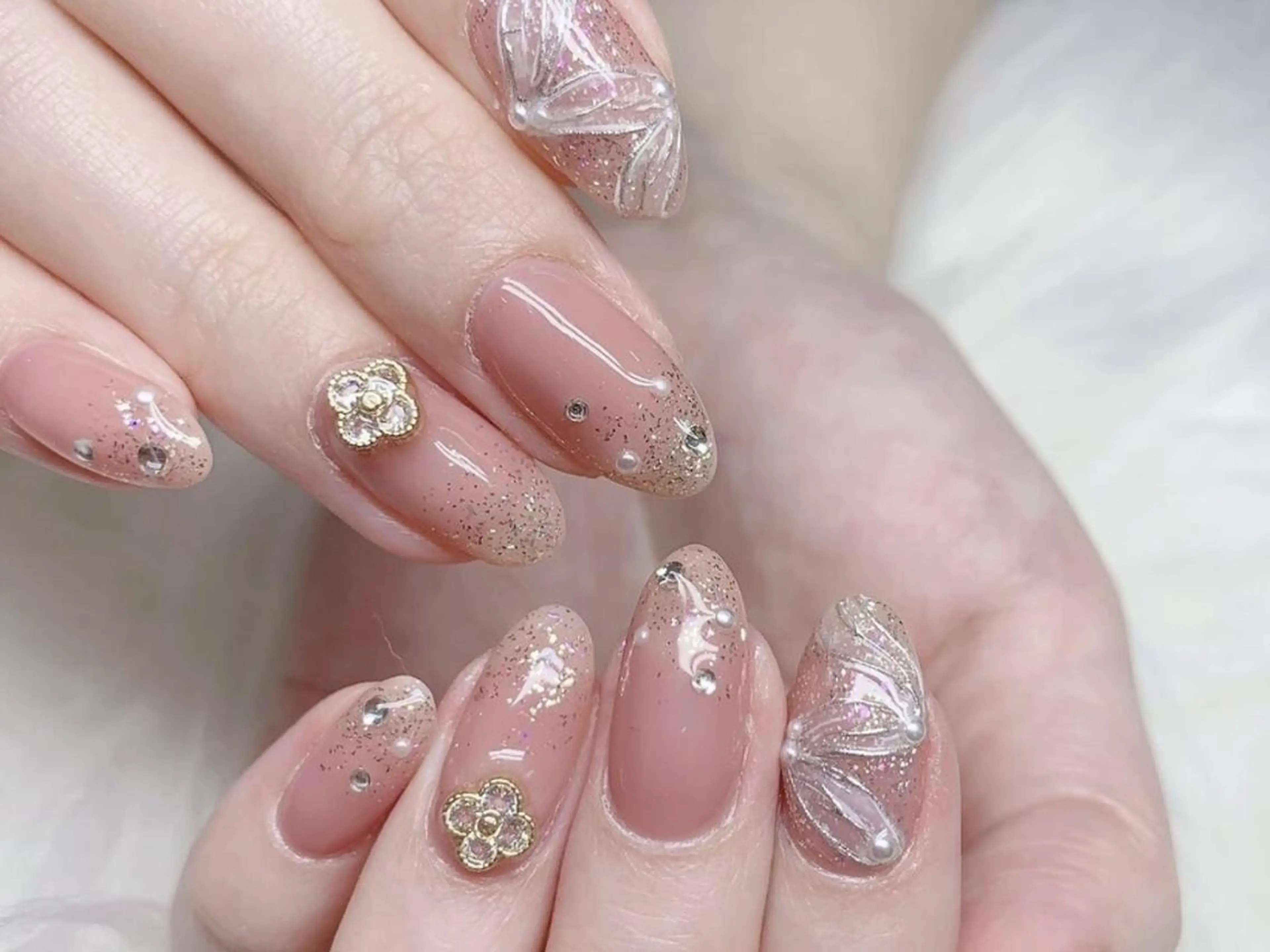 ネイル アートネイル 持ち込み 🦋y y Nail 🤍のネイルデザイン