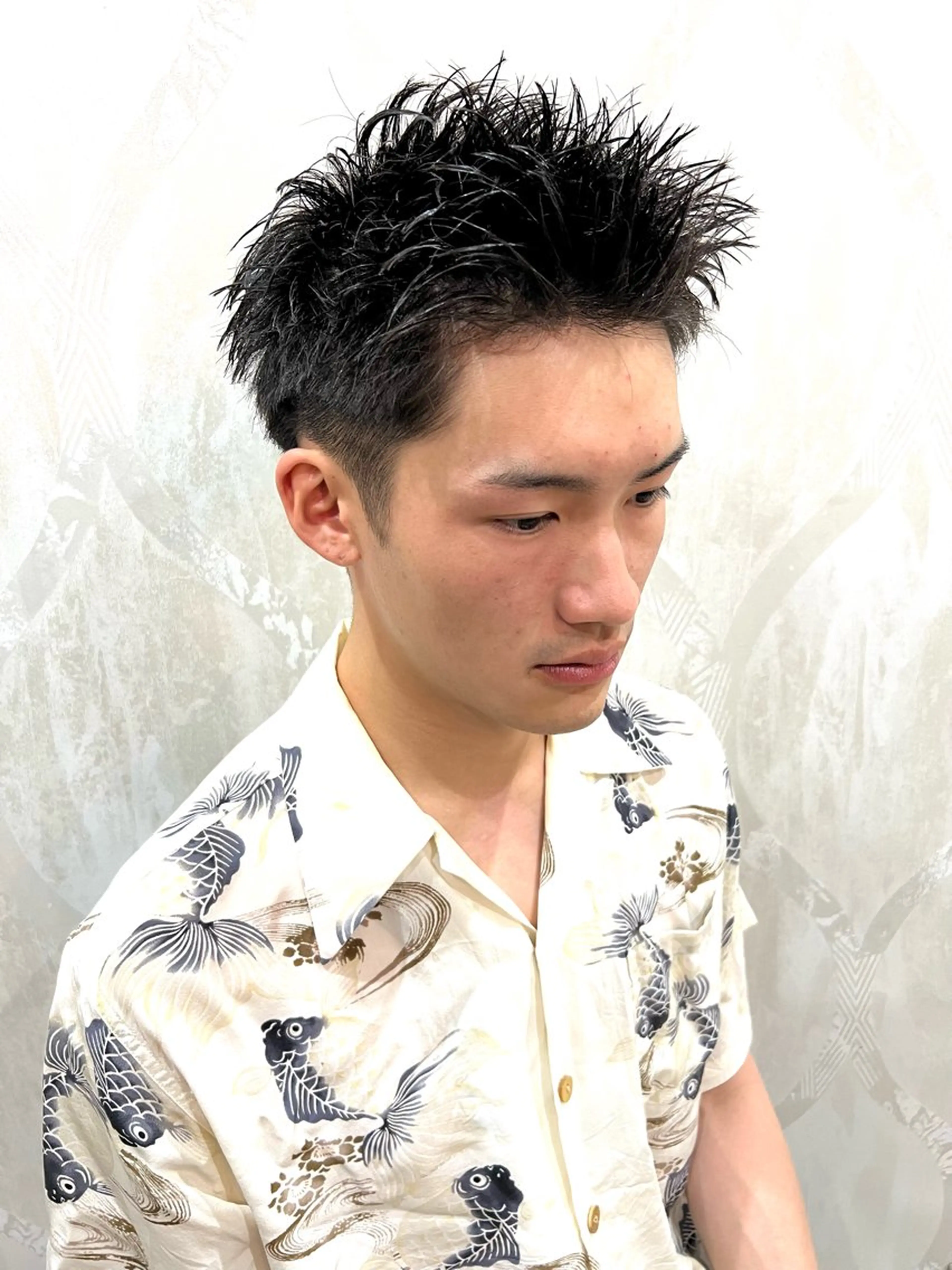 メンズ スパイキーショート カット 原田 健斗のヘアスタイル