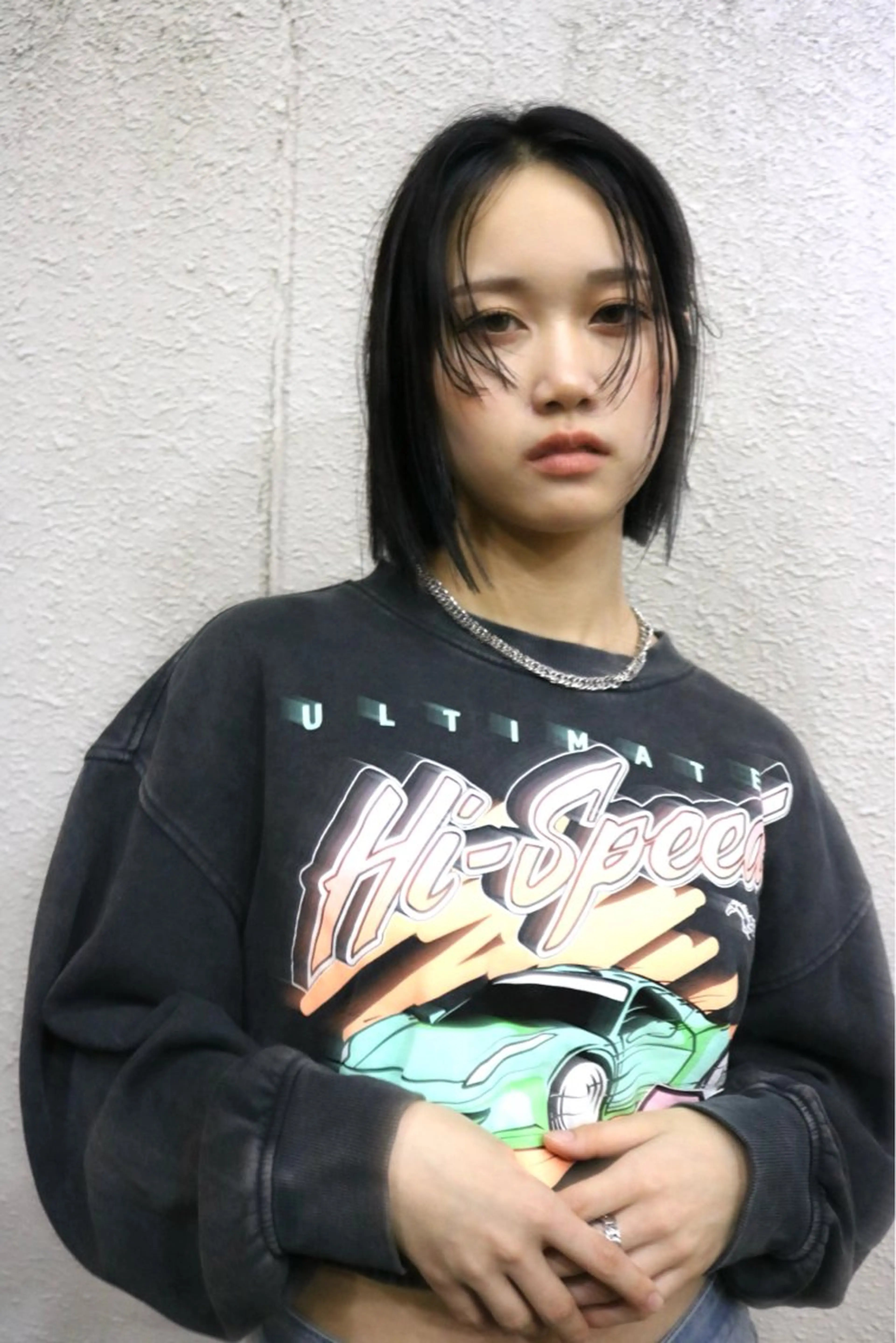 ミディアム カラー 切りっぱなしボブ 黒髪 ブルーカラー ブルーブラック 透明感カラー カット ヘアカラー トリートメント 🍀透明感抜群🍀/ ハイトーンカラーのヘアスタイル